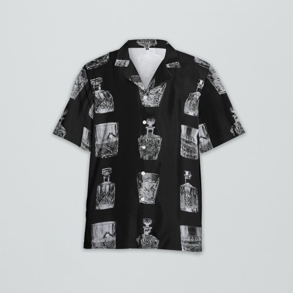 Designer Men’s Liquor Print Shirt – Spirited Style with a Twist Size US S / EU 44-46 / 1 - 3 Thumbnail