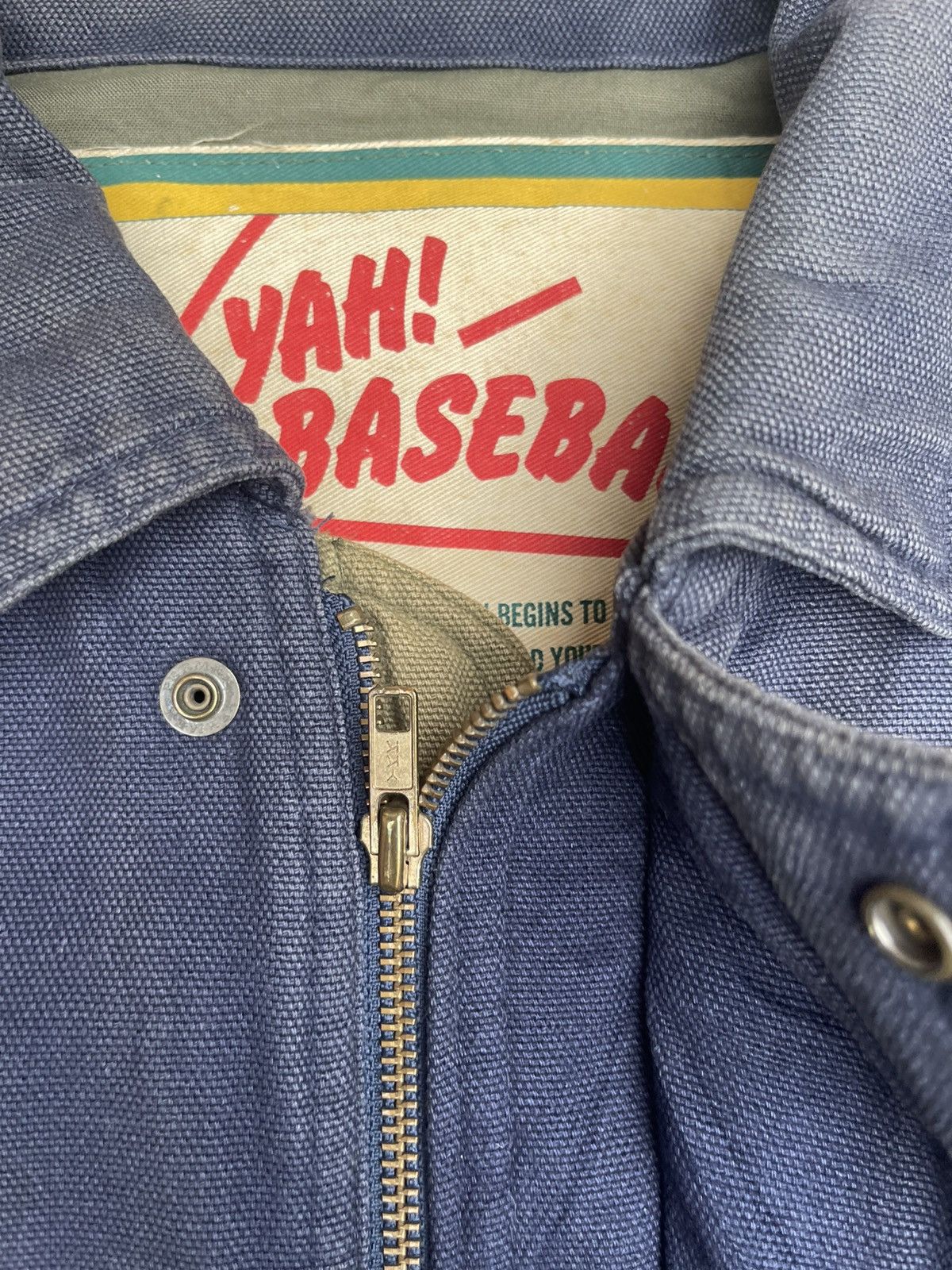 Vintage 90s Yah! Baseball 'Victory Begins to Chase' Denim Jacket Size US L / EU 52-54 / 3 - 3 Thumbnail