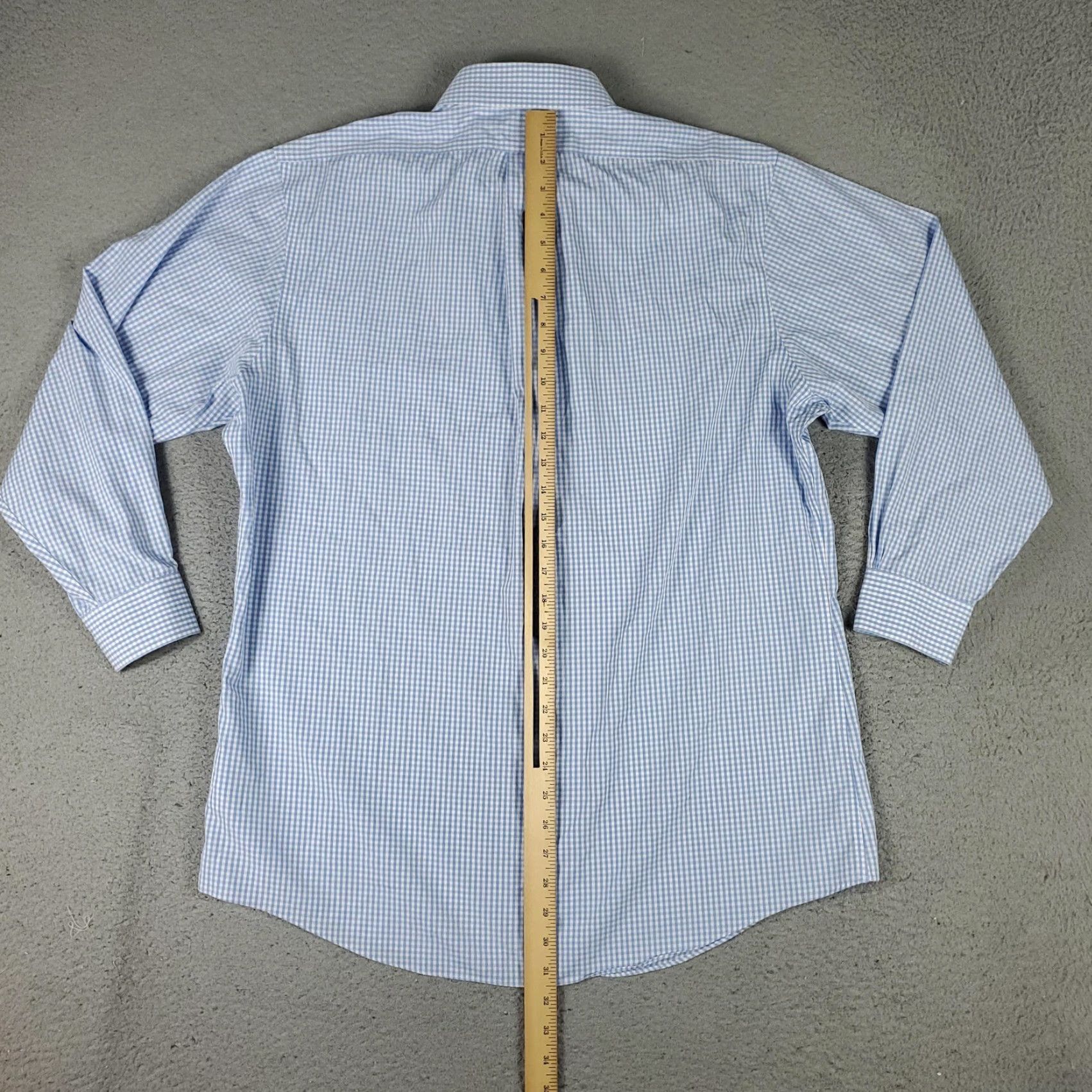 Brooks Brothers Brooks Brothers Dress Shirt Mens 16.5 Blue Gingham Long Sleeve Non-Iron Stretch Size US L / EU 52-54 / 3 - 4 Thumbnail