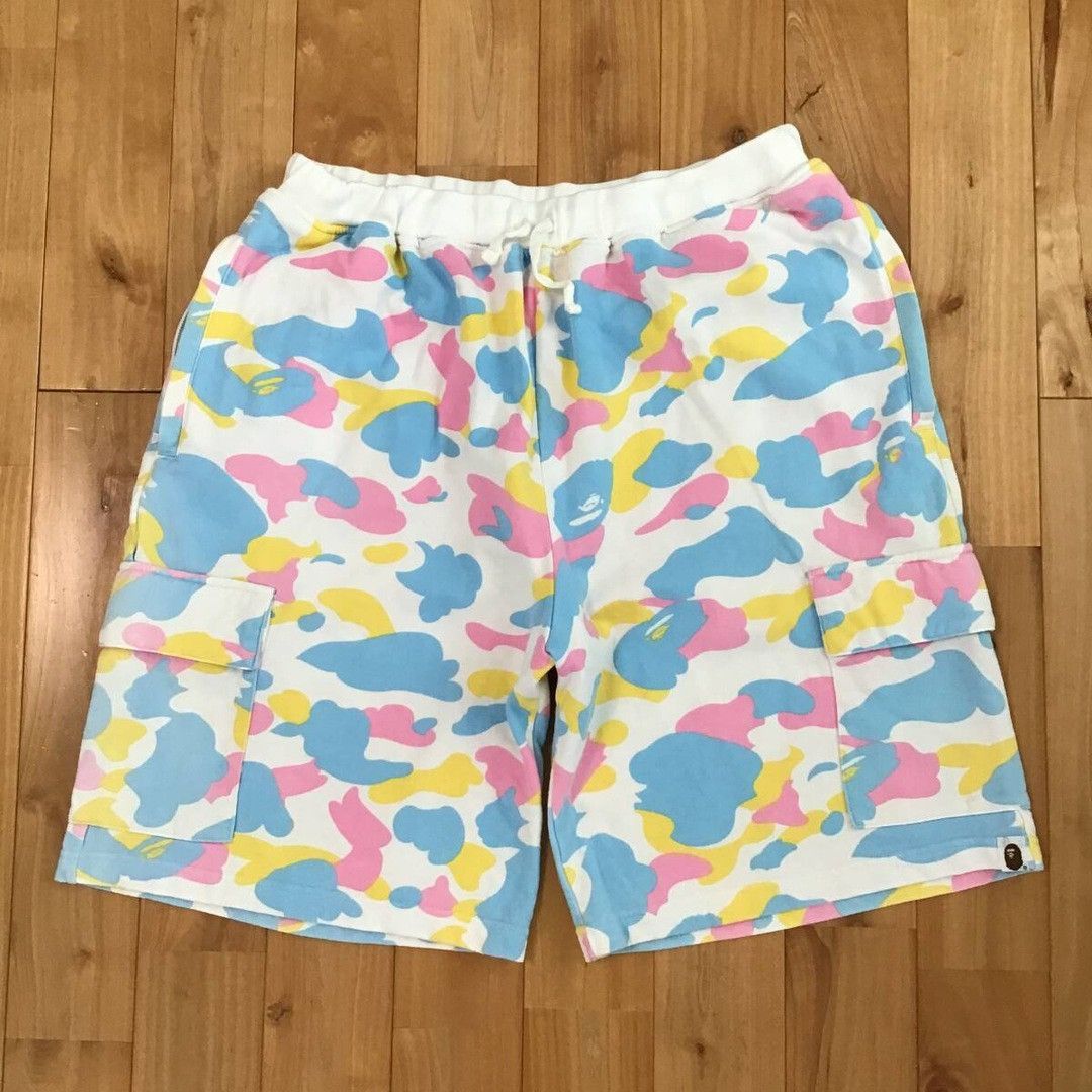 Bape BAPE Multi camo sweat cargo shorts cotton candy camo ★size L Size US 34 / EU 50 - 1 Thumbnail