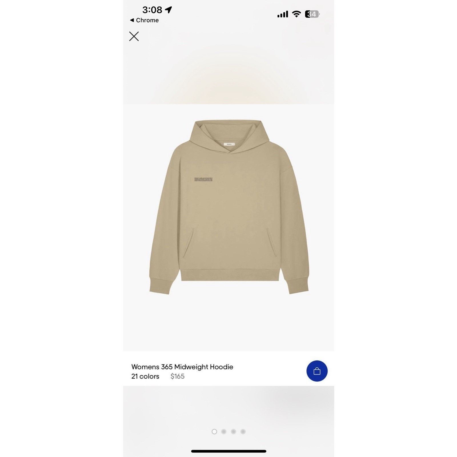 Pangaia Pangaia Heavyweight Hoodie Sand Size S Size US S / EU 44-46 / 1 - 4 Thumbnail
