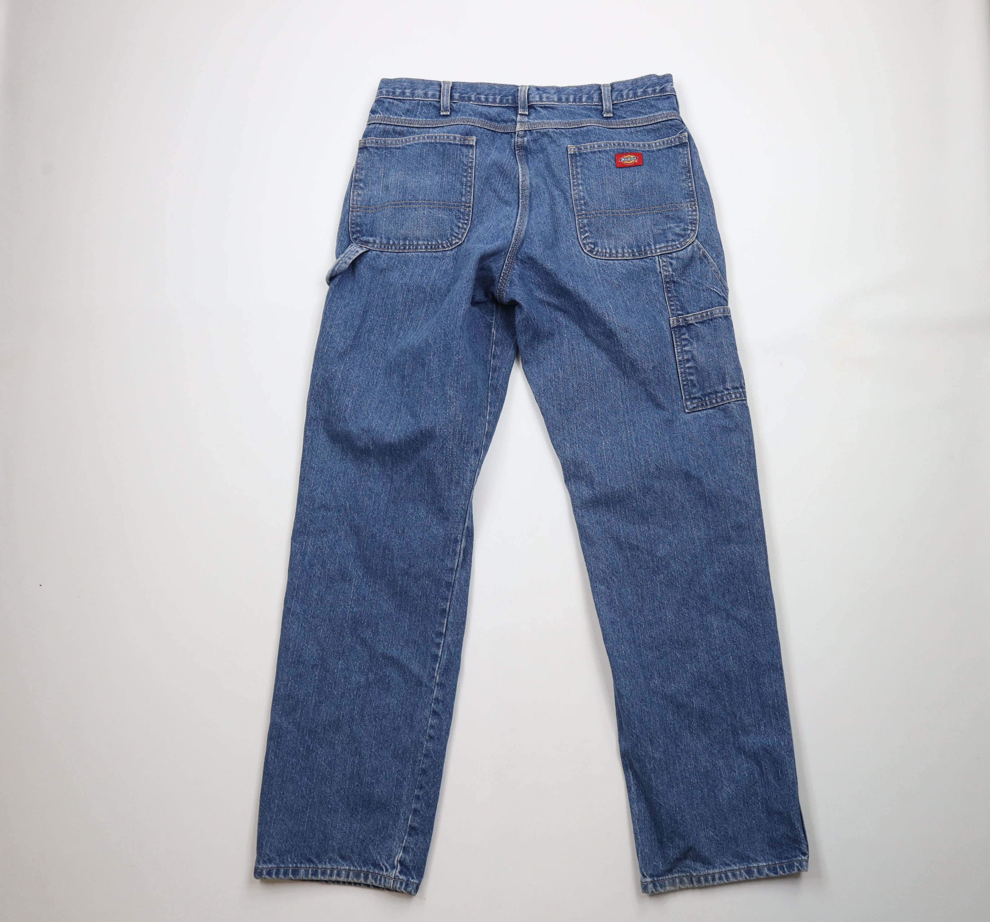 Dickies × Vintage Vintage Dickies Spell Out Wide Leg Dungaree Denim Jeans Size US 36 / EU 52 - 8 Thumbnail