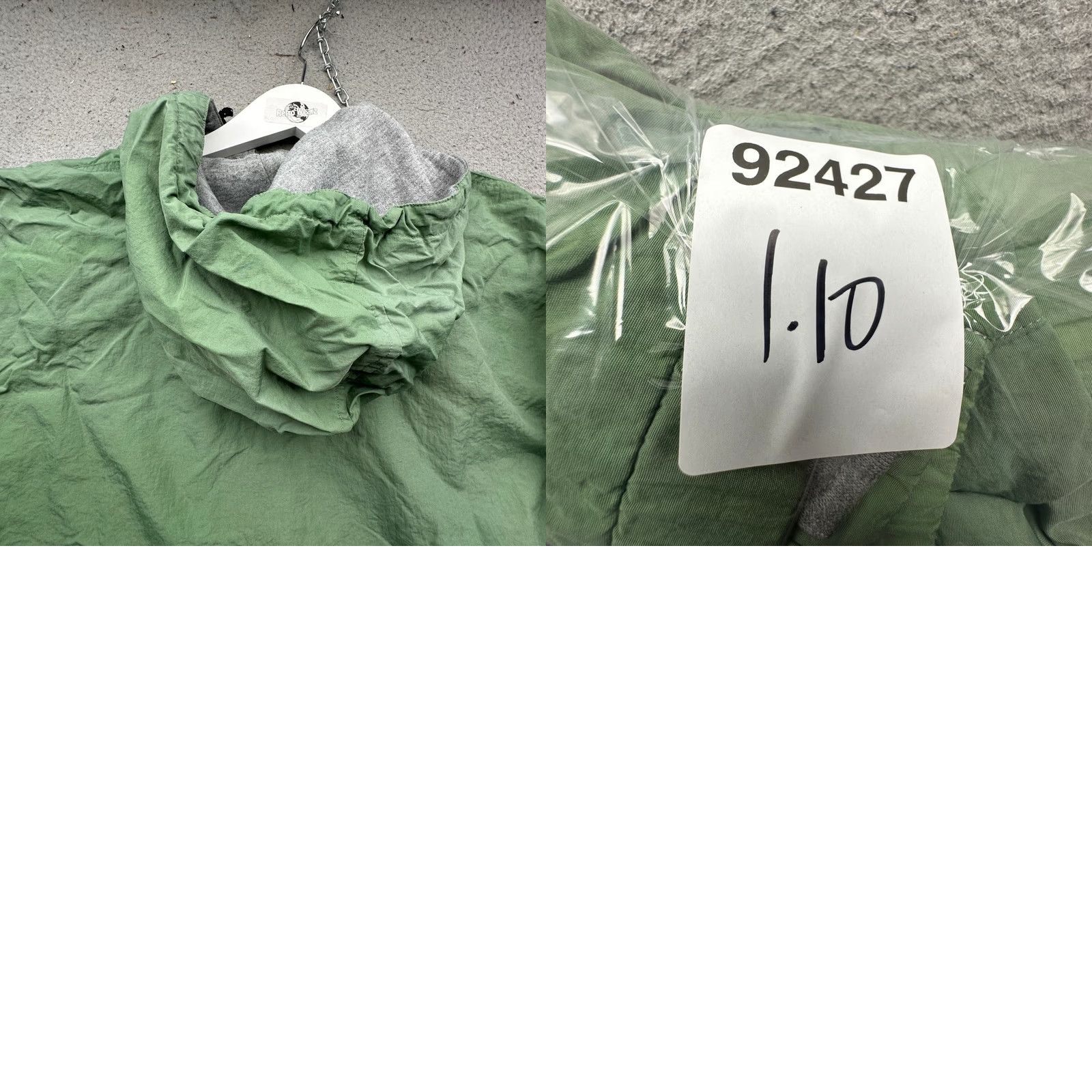 Vintage VINTAGE The Real McCoy's Lined Nylon Jacket Mens XL Green Logo Embroidered Full Zip Hooded Size US XL / EU 56 / 4 - 9 Thumbnail