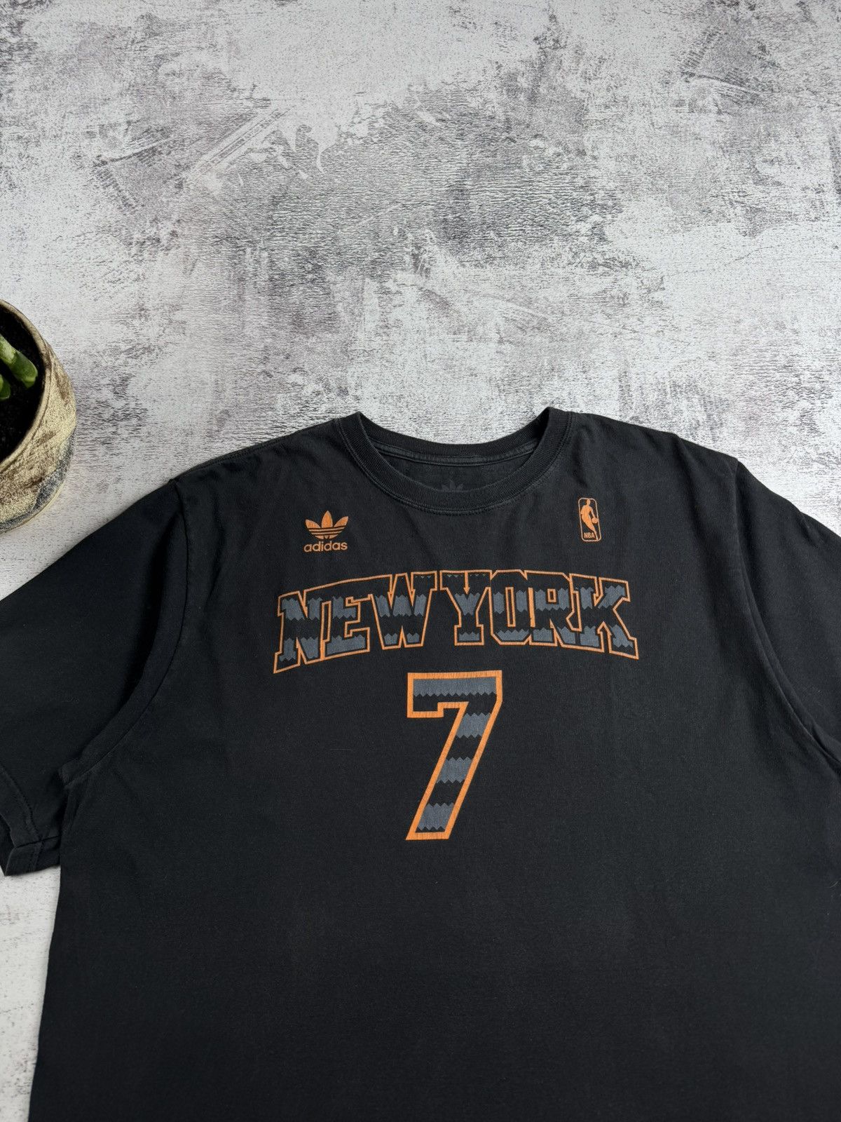 Adidas New York Knicks NBA Basketball #7 Carmelo Anthony Cotton Jersey T Shirt Top Size US XL / EU 56 / 4 - 6 Thumbnail