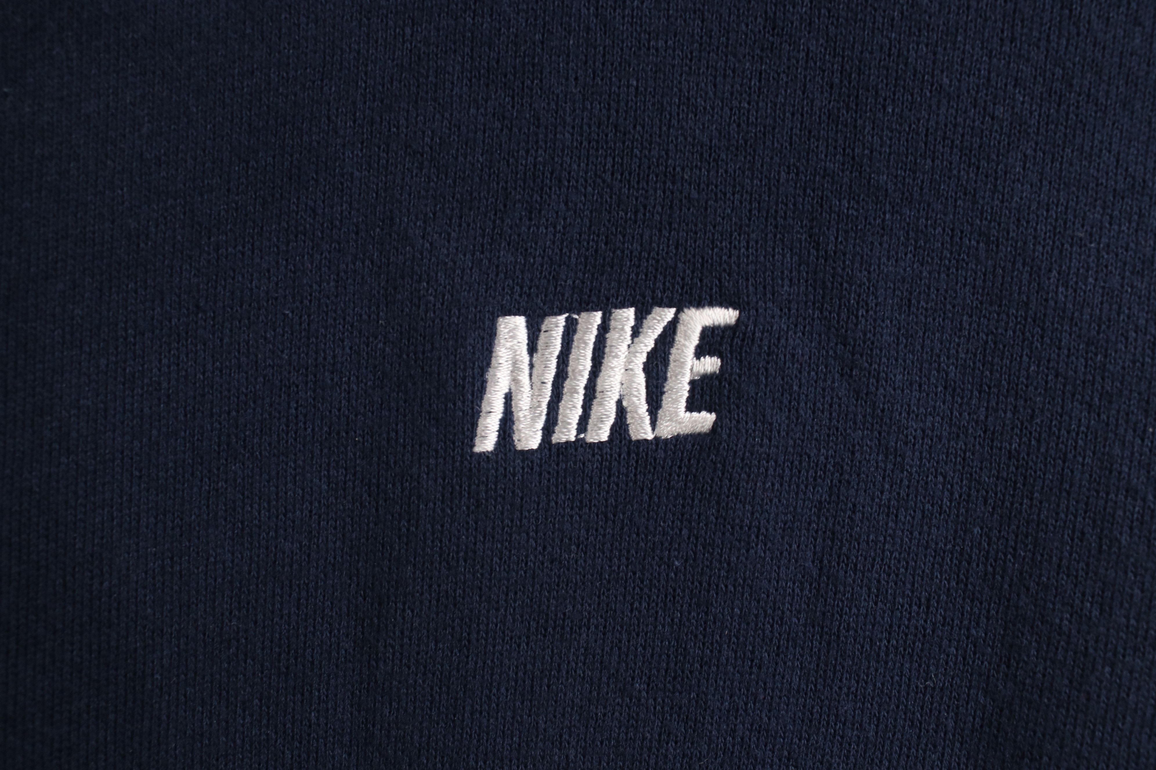 Nike Vintage 90s Y2K Nike Spell Heavyweight Hoodie Navy Blue USA Size US L / EU 52-54 / 3 - 4 Thumbnail
