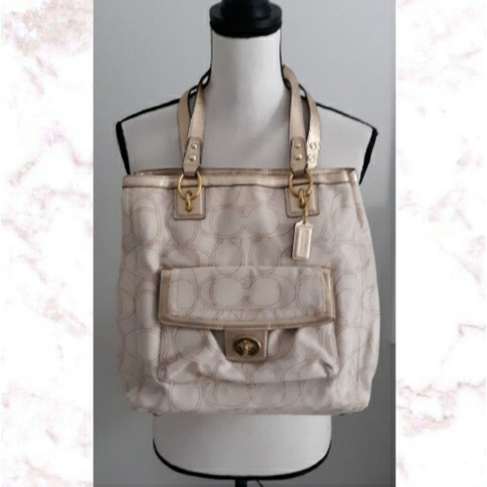 Coach Coach Penelope Linen/Leather Handbag Size ONE SIZE - 13 Thumbnail