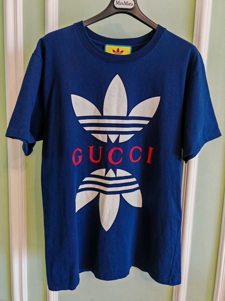 GucciAdi co-branded letter logo clover short-sleeved T-shir