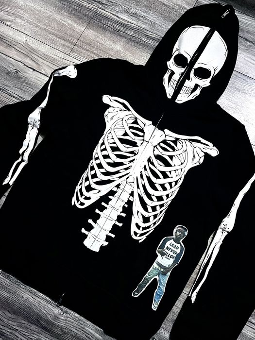 Sad Boys Goth Money Records Skeleton Full Zip Hoodie Grailed