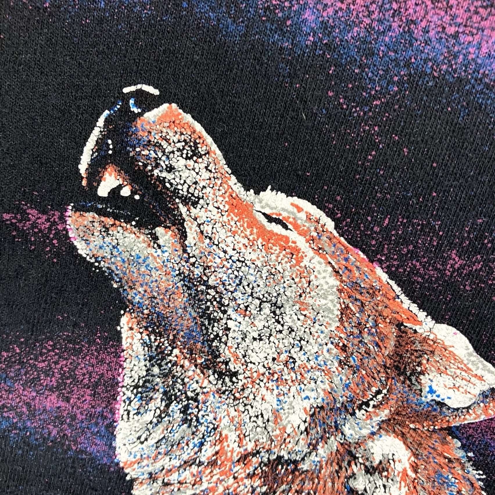 Elwood VINTAGE Hazelwood Shirt Mens XL Black Wolf Desert Moon Wrap Around Graphic Tee Size US XL / EU 56 / 4 - 7 Thumbnail