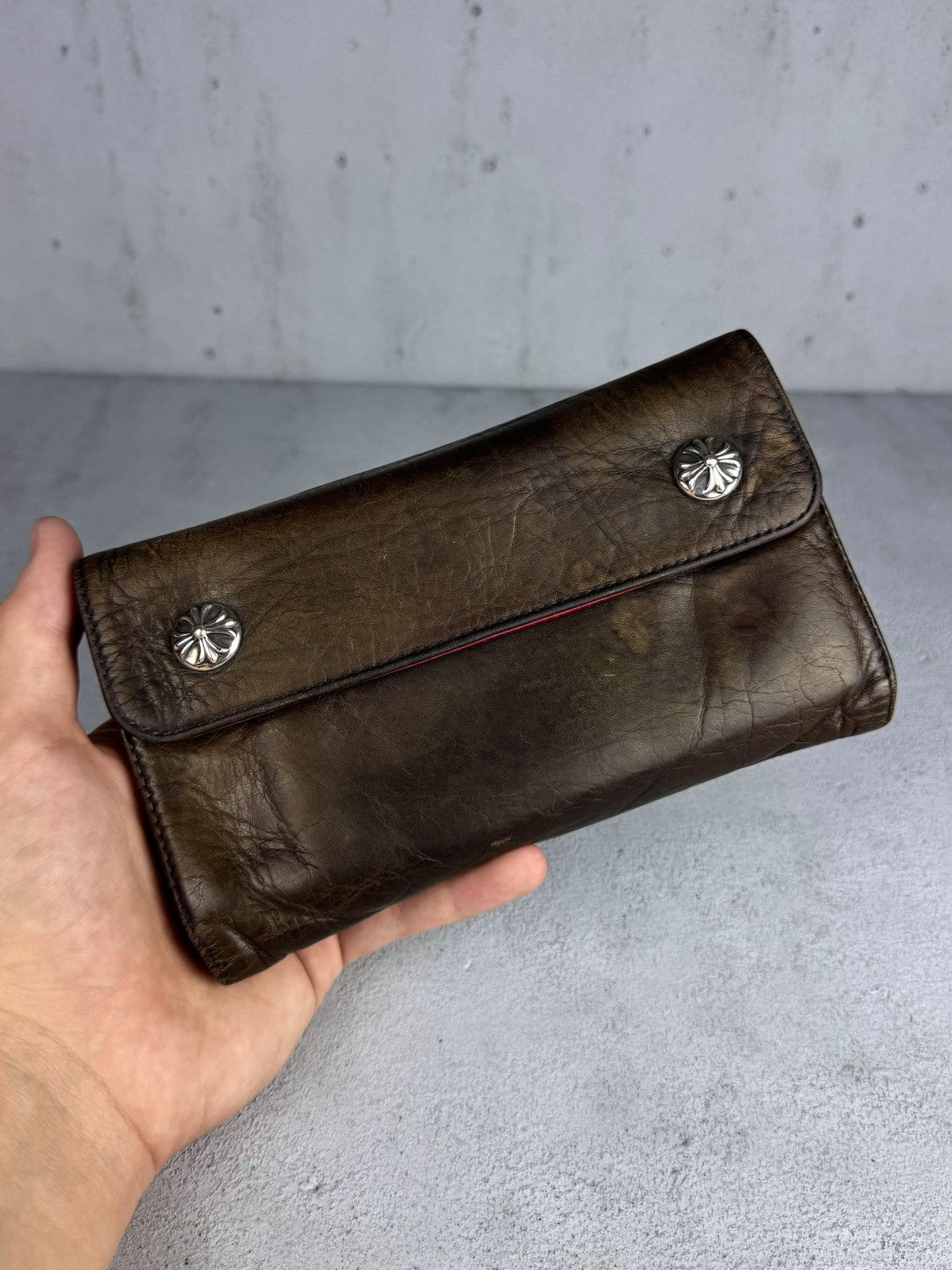 Chrome Hearts Chrome Hearts Wave Wallet Vintage Brown Plus Snap Size ONE SIZE - 1 Thumbnail