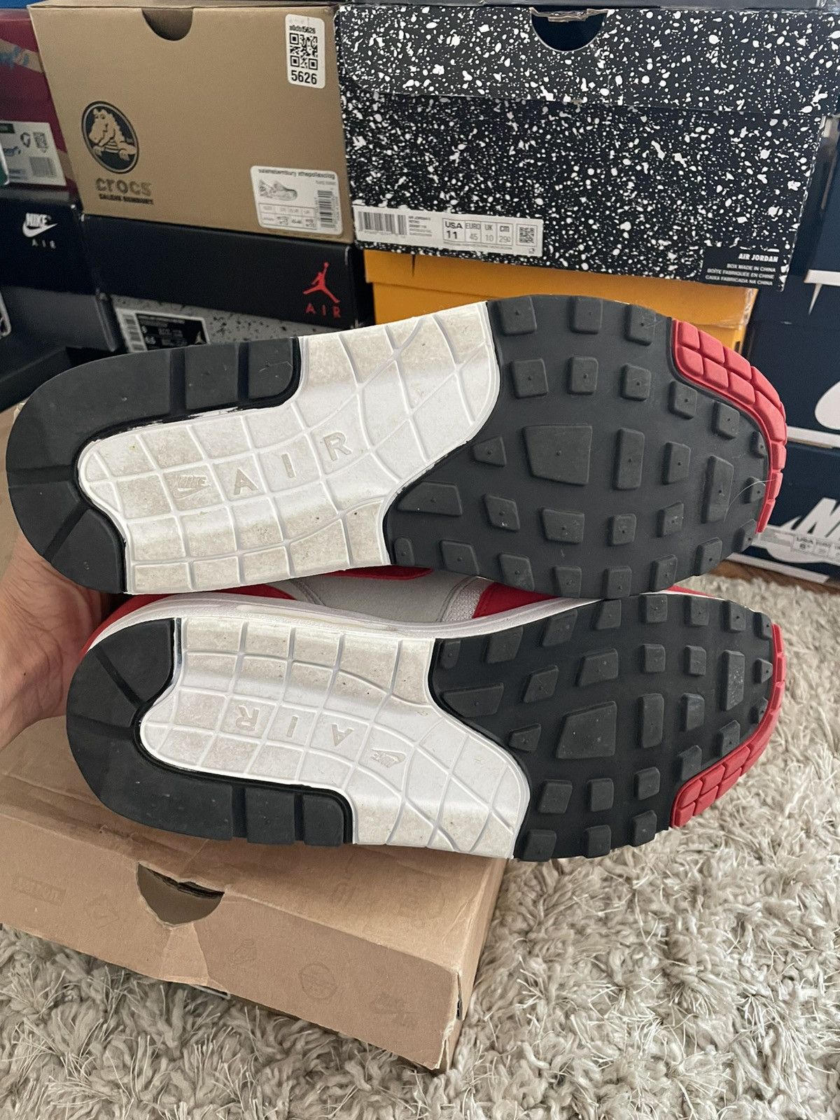 Nike Nike Air Max 1 QS Sport Red Size US 10.5 / EU 43-44 - 8 Thumbnail