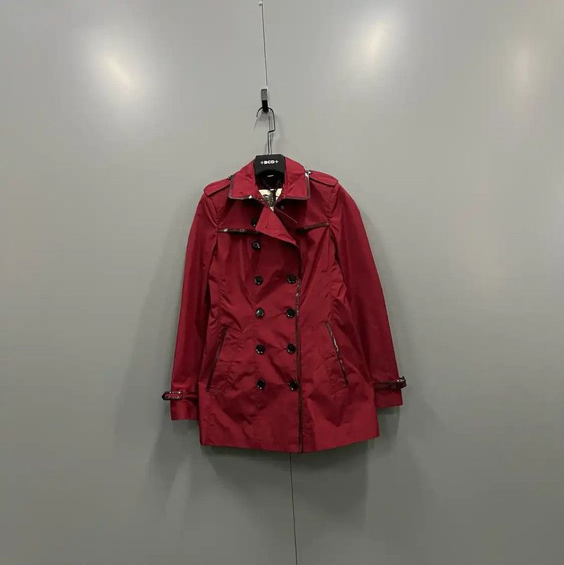 Burberry Burberry Red Cotton Mid-Length Coat Size ONE SIZE - 1 Thumbnail