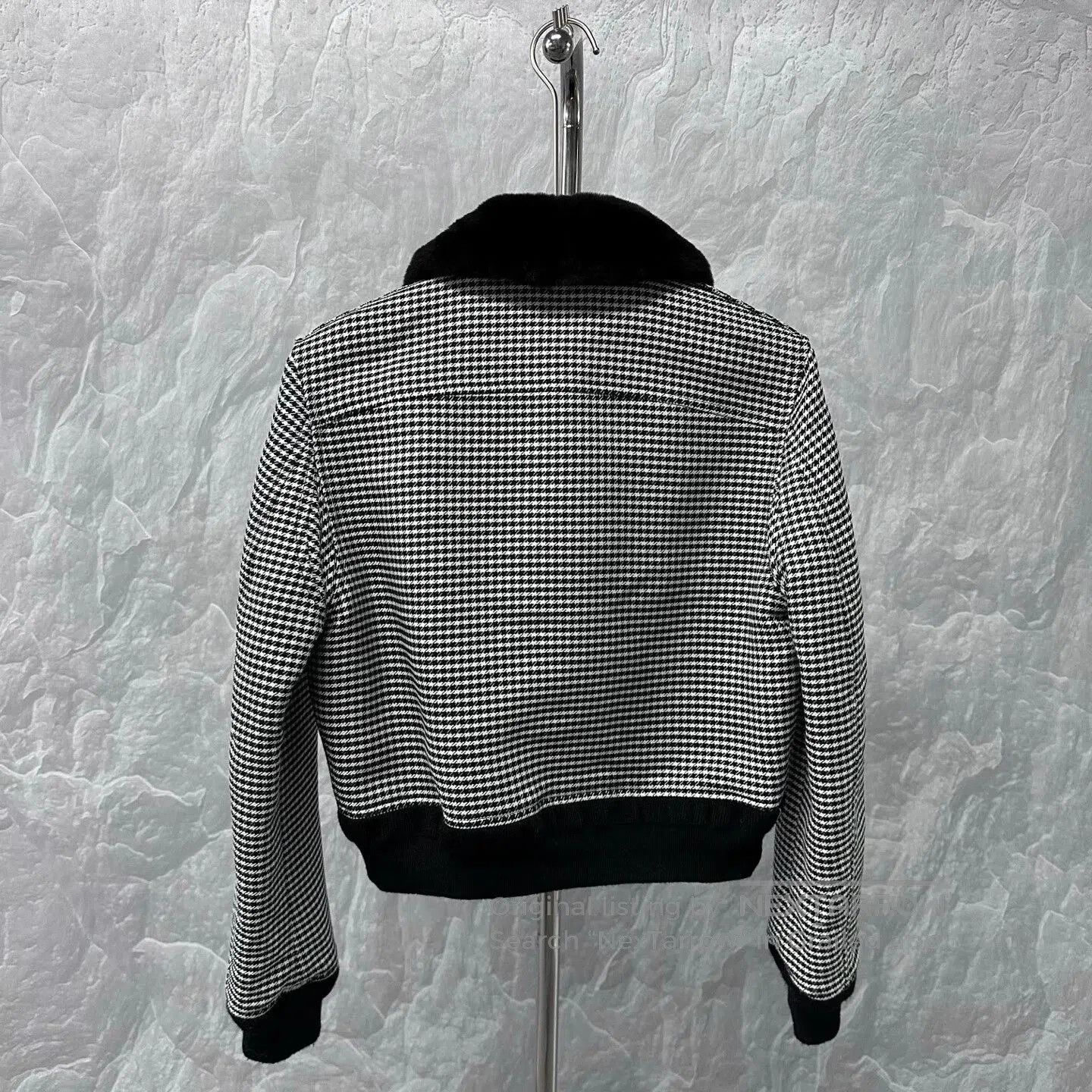 Louis Vuitton louis vuitton houndstooth zip wool jacket. Size M / US 6-8 / IT 42-44 - 4 Thumbnail