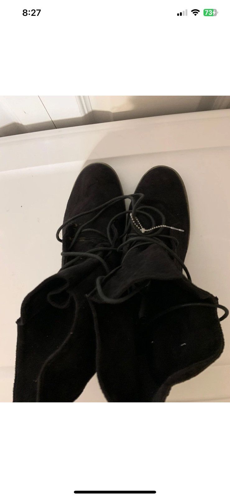 Other Chase & Chloe boots lace up leather Sz 8 black Size US 8 / IT 38 - 5 Thumbnail