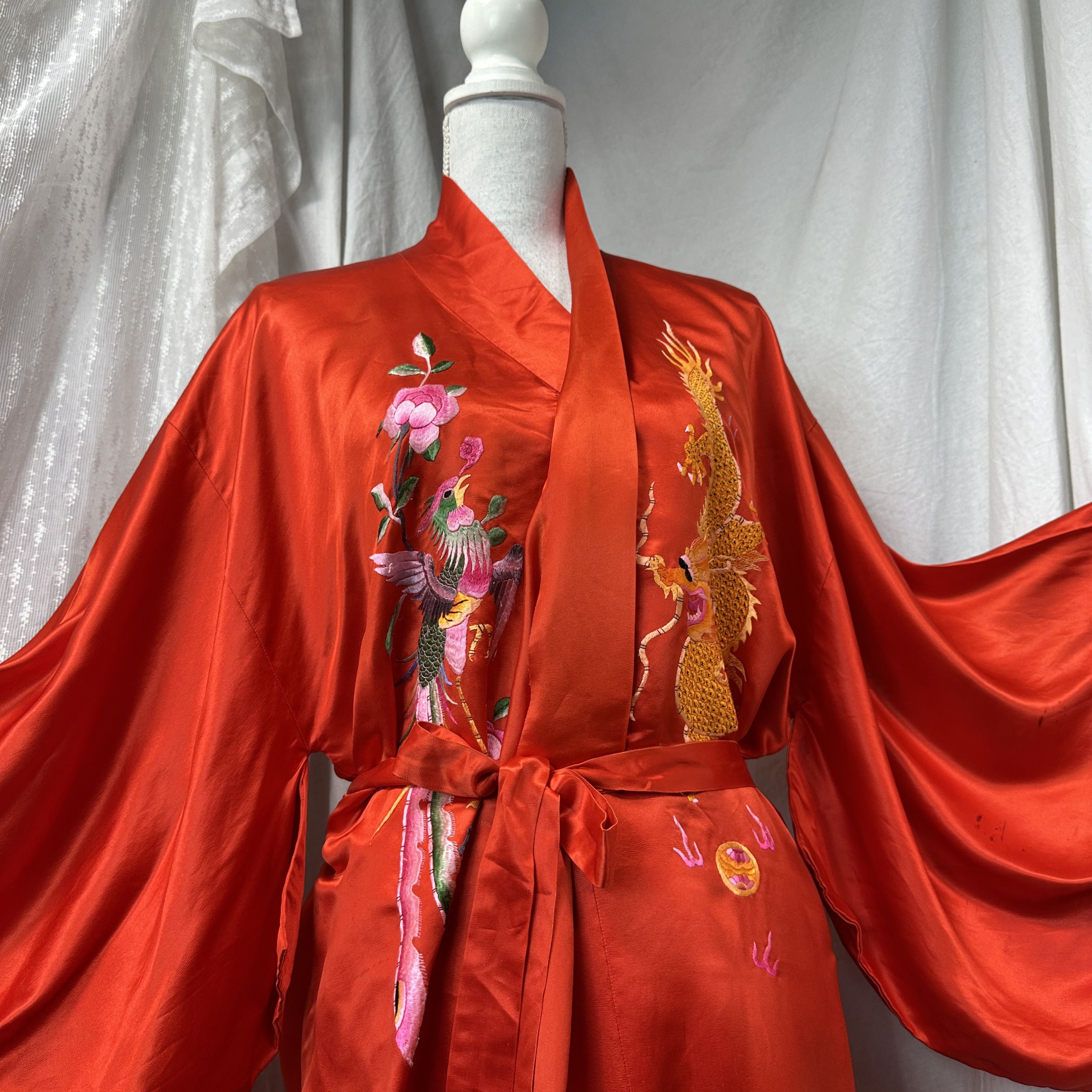 Vintage Vintage Japaneese Silk Embroidered Kimono Y2K Size M / US 6-8 / IT 42-44 - 3 Thumbnail