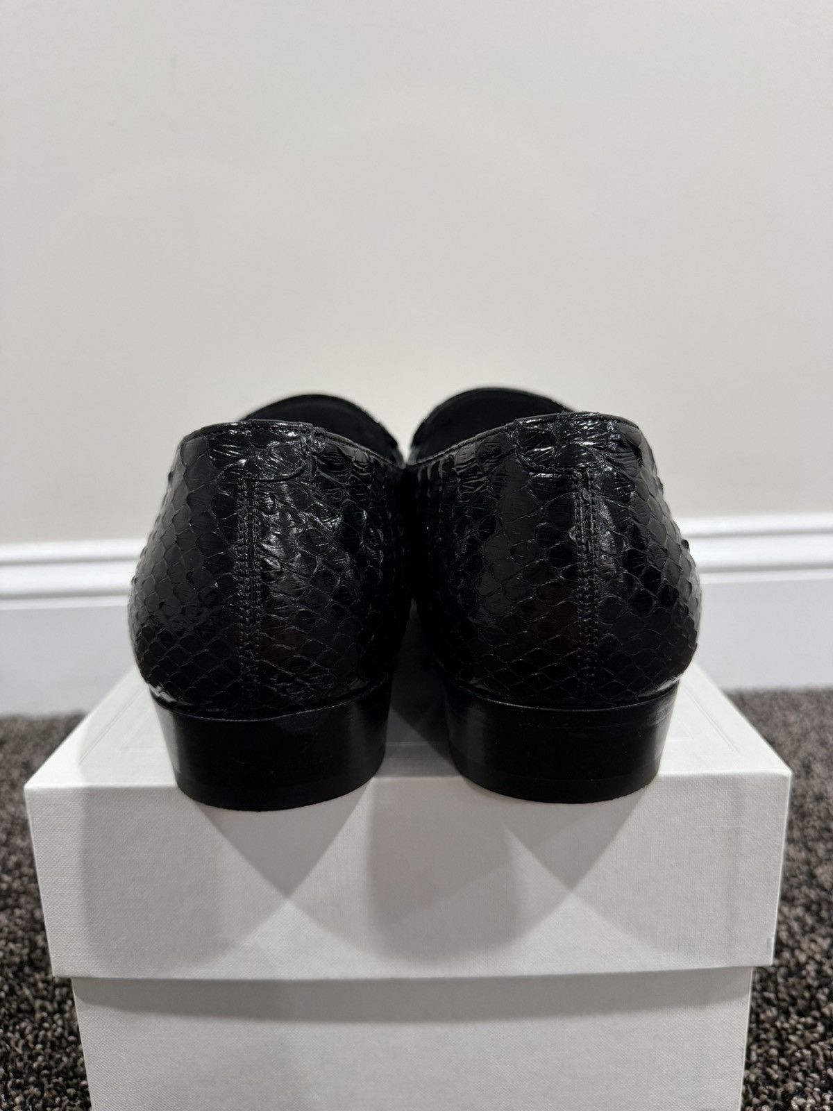 Celine × Hedi Slimane Celine x Hedi SS19 Python Jacno Slipper Shoes 30 Metal Toe Size US 10 / EU 43 - 4 Thumbnail