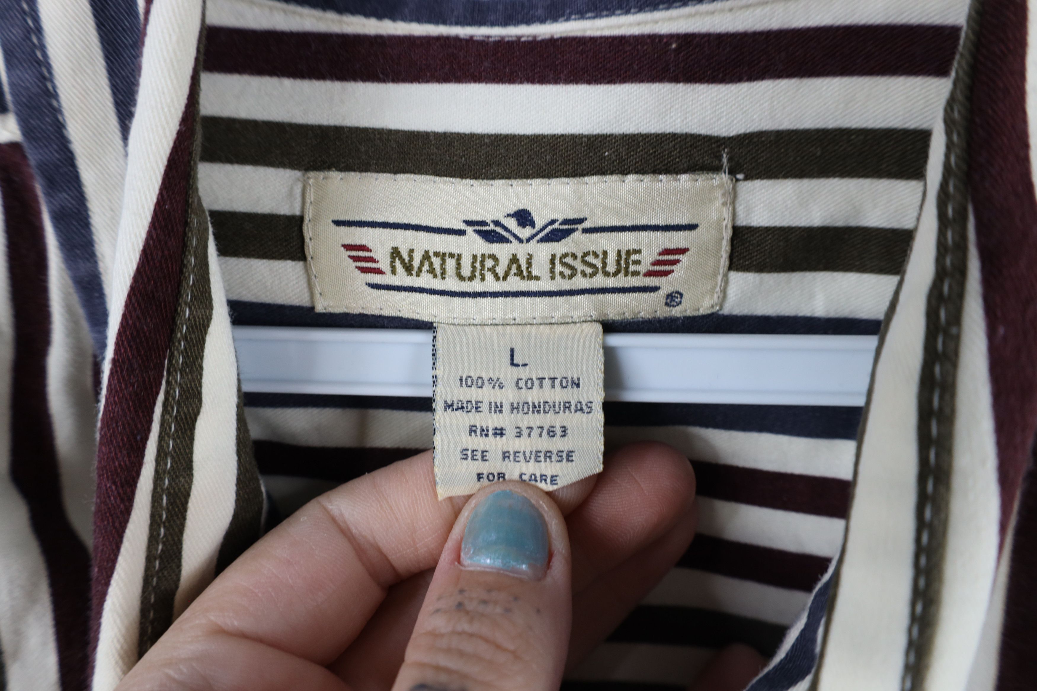 Vintage Vintage 90s Streetwear Striped Collared Button Down Shirt Size US L / EU 52-54 / 3 - 5 Thumbnail
