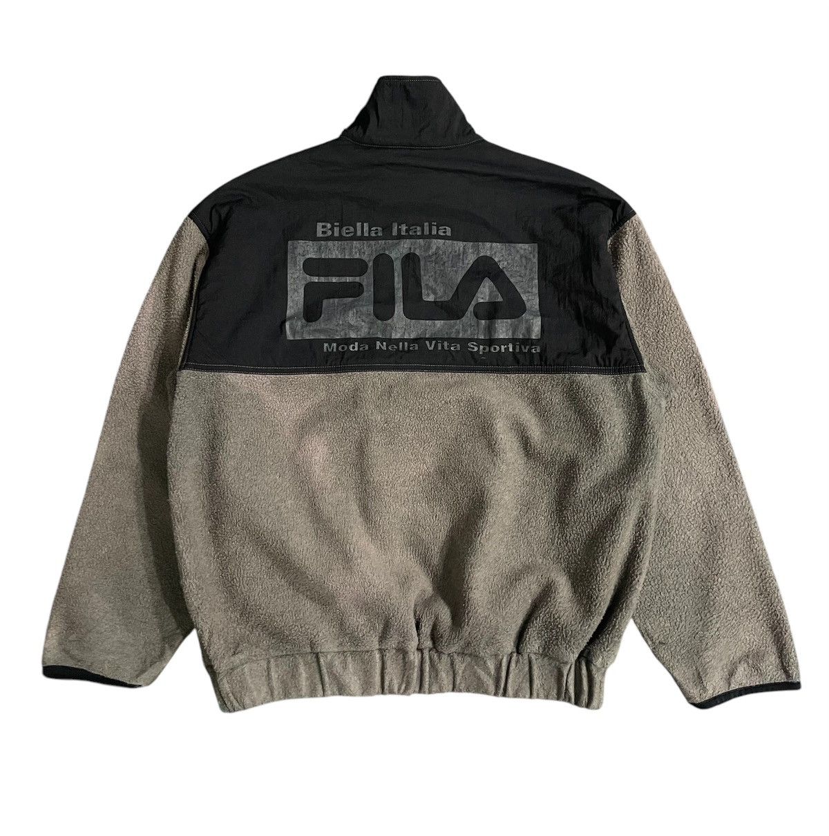 Fila × Vintage Vintage Fila Biella Italia Big Logo fleece Jacket Size US L / EU 52-54 / 3 - 2 Thumbnail