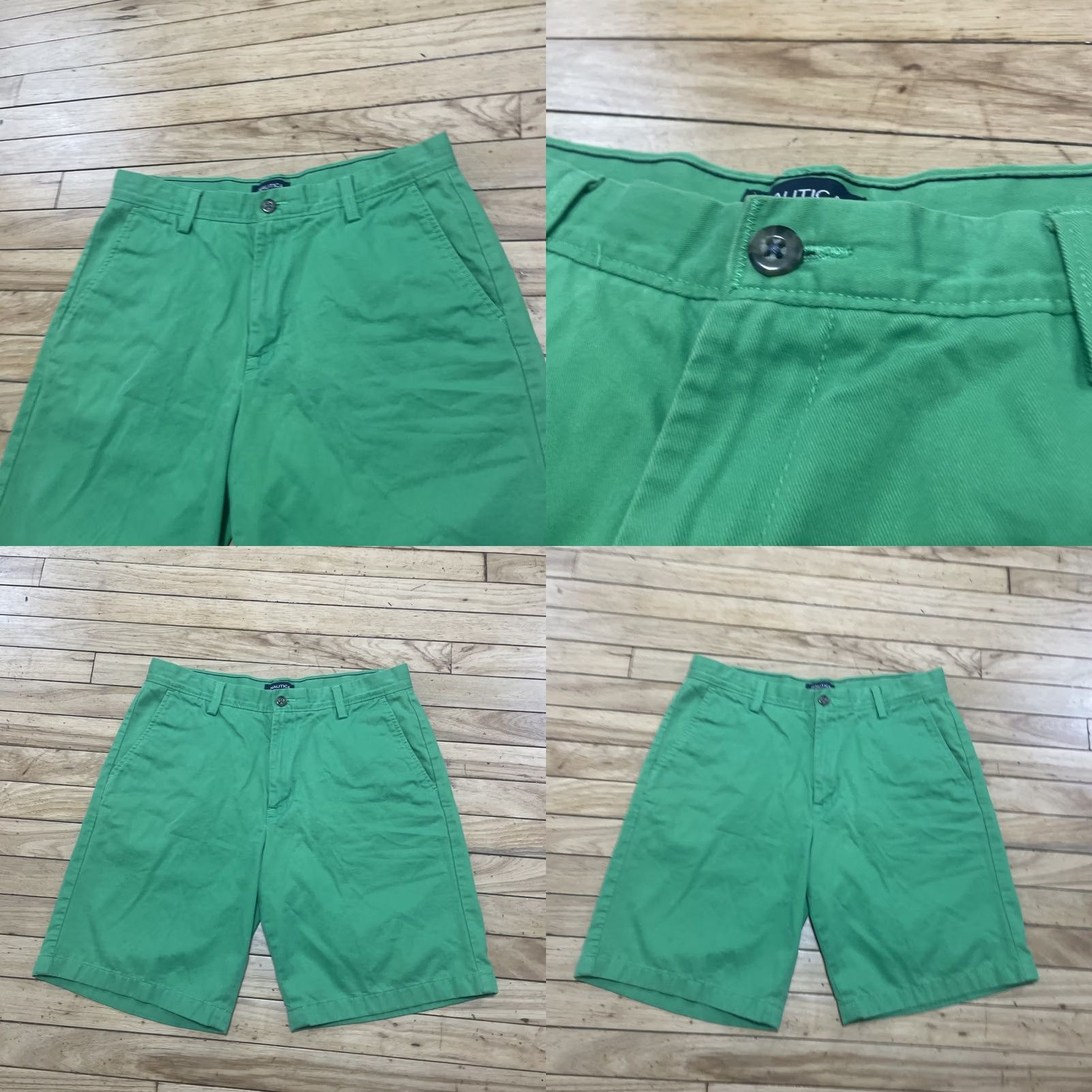 Nautica Nautica Shorts Men 32W Bright Green Deck Shorts Flat Chino Yachty Beach 32x9 Size US 32 / EU 48 - 9 Thumbnail