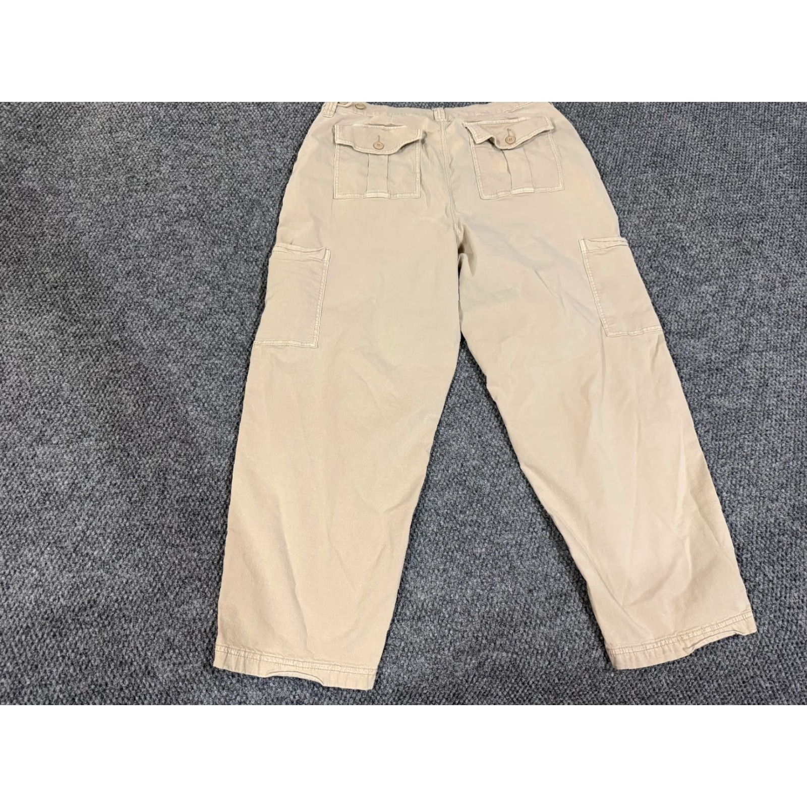 American Eagle Outfitters American Eagle cargo pants Womens 16 long Khaki Beige Stretch utility hiking pants Size 38" / US 16 / IT 52 - 5 Thumbnail