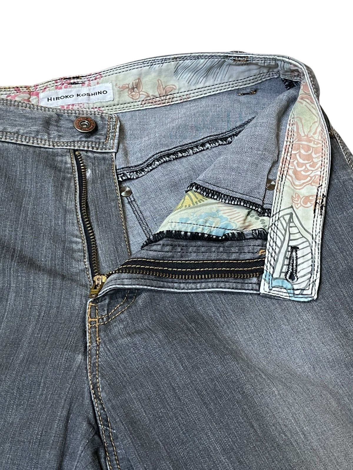 Hiroko Koshino Homme JAPANESE CULTURE “HIROKO KOSHINO” WITH STUDDED FLARED JEANS Size US 29 - 11 Thumbnail