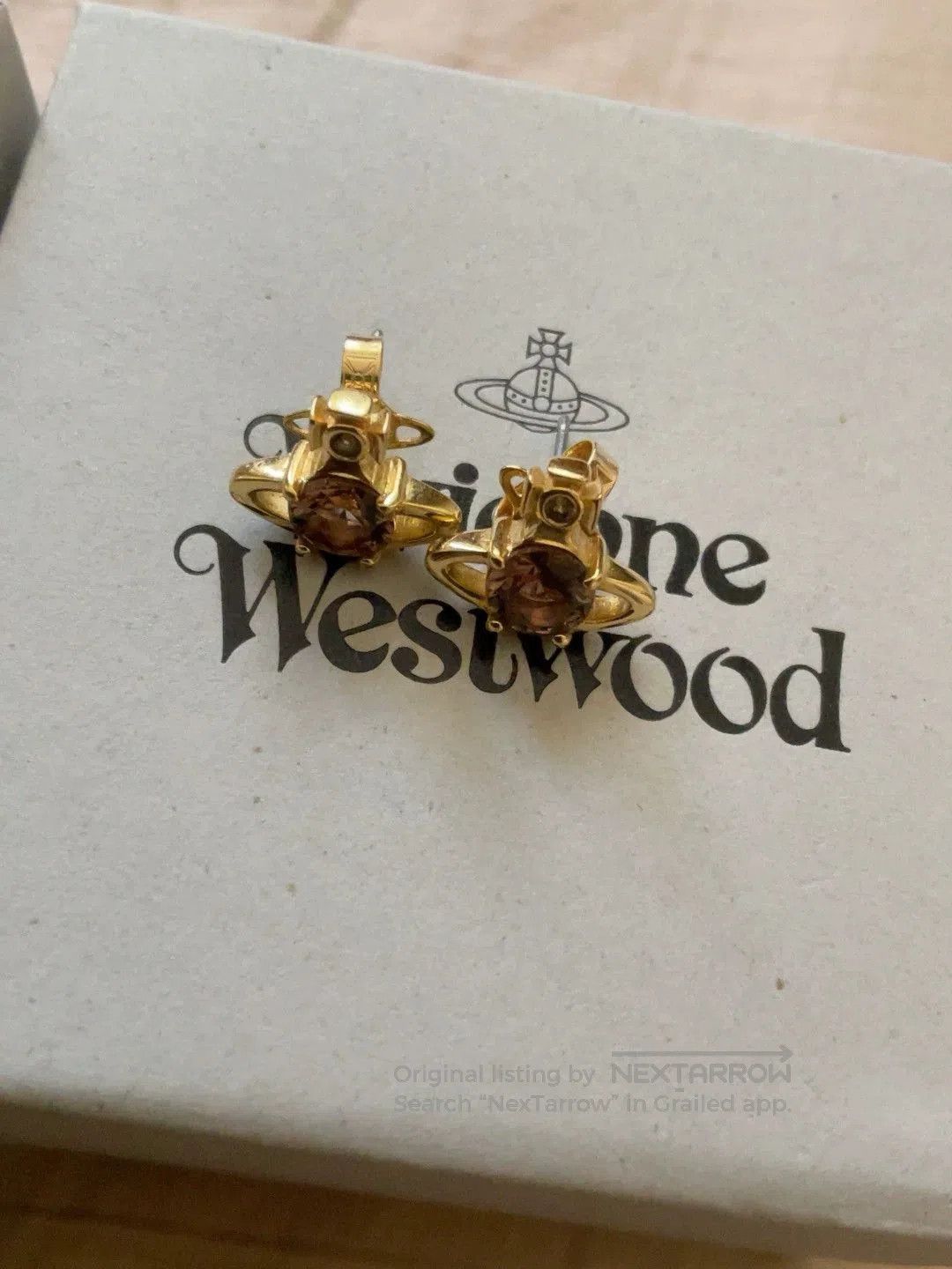 Cartier rare brown gold saturn stud earrings. Size ONE SIZE - 1 Thumbnail