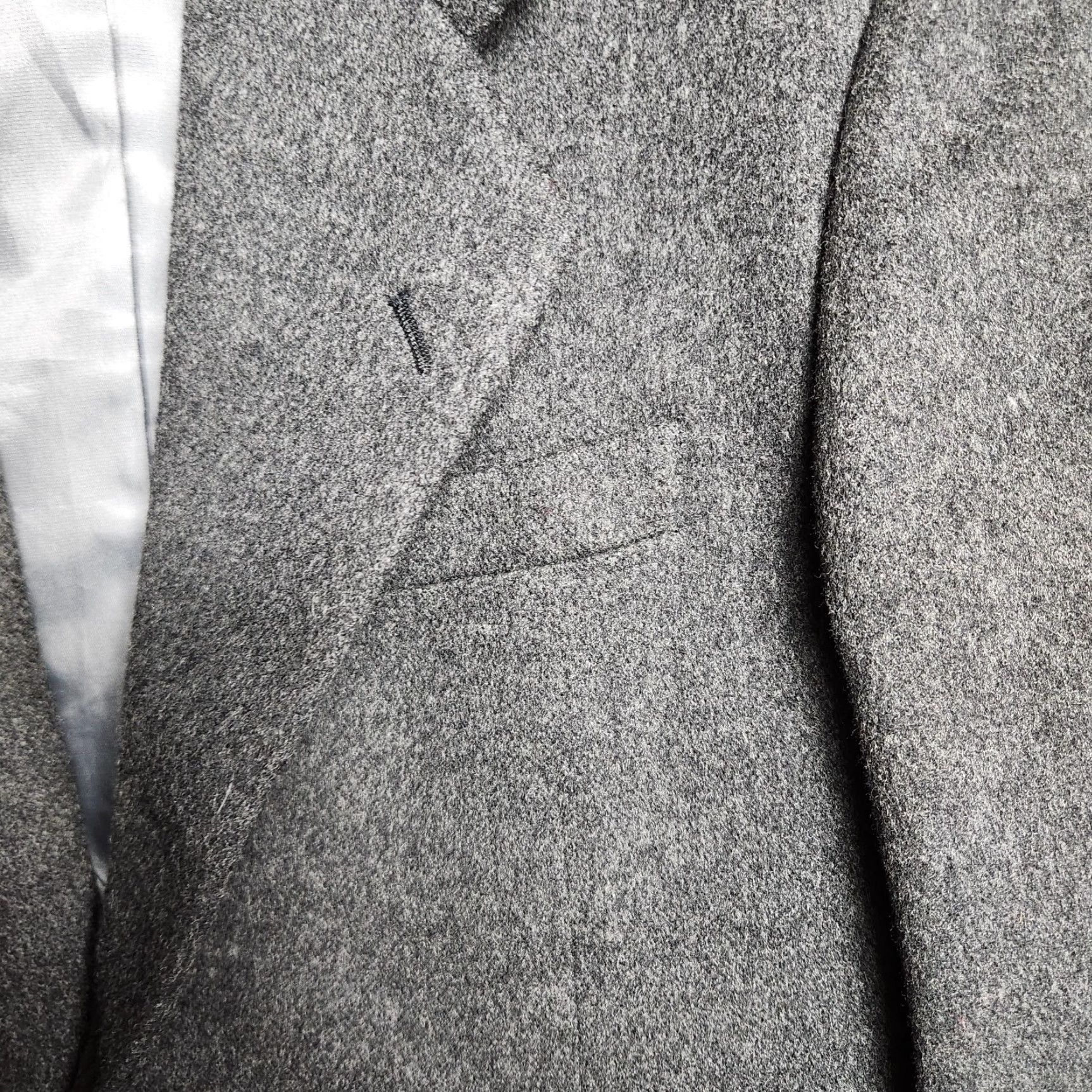 Camel Dario Di Napoli Men Sport Coat Jacket Charcoal Gray 100% Camel Hair 2 Button Single-Breasted Notch Lapel Size 38 Blazer Size 38R - 3 Thumbnail