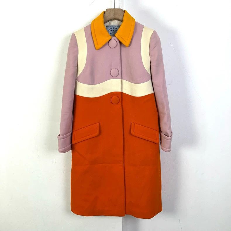 Prada Prada Color-blocked button coat 2505-Nextarrow Size XS / US 0-2 / IT 36-38 - 1 Thumbnail