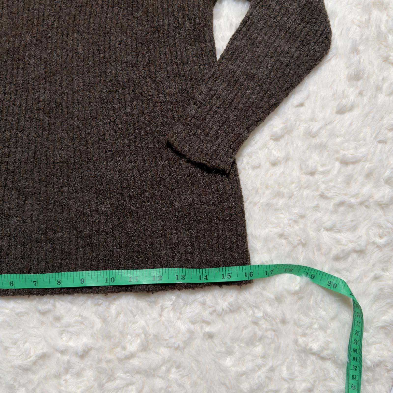 Other Vintage Rafaella Brown Bouclé Knit Sweater Mock Neck 90s Size S / US 4 / IT 40 - 3 Thumbnail