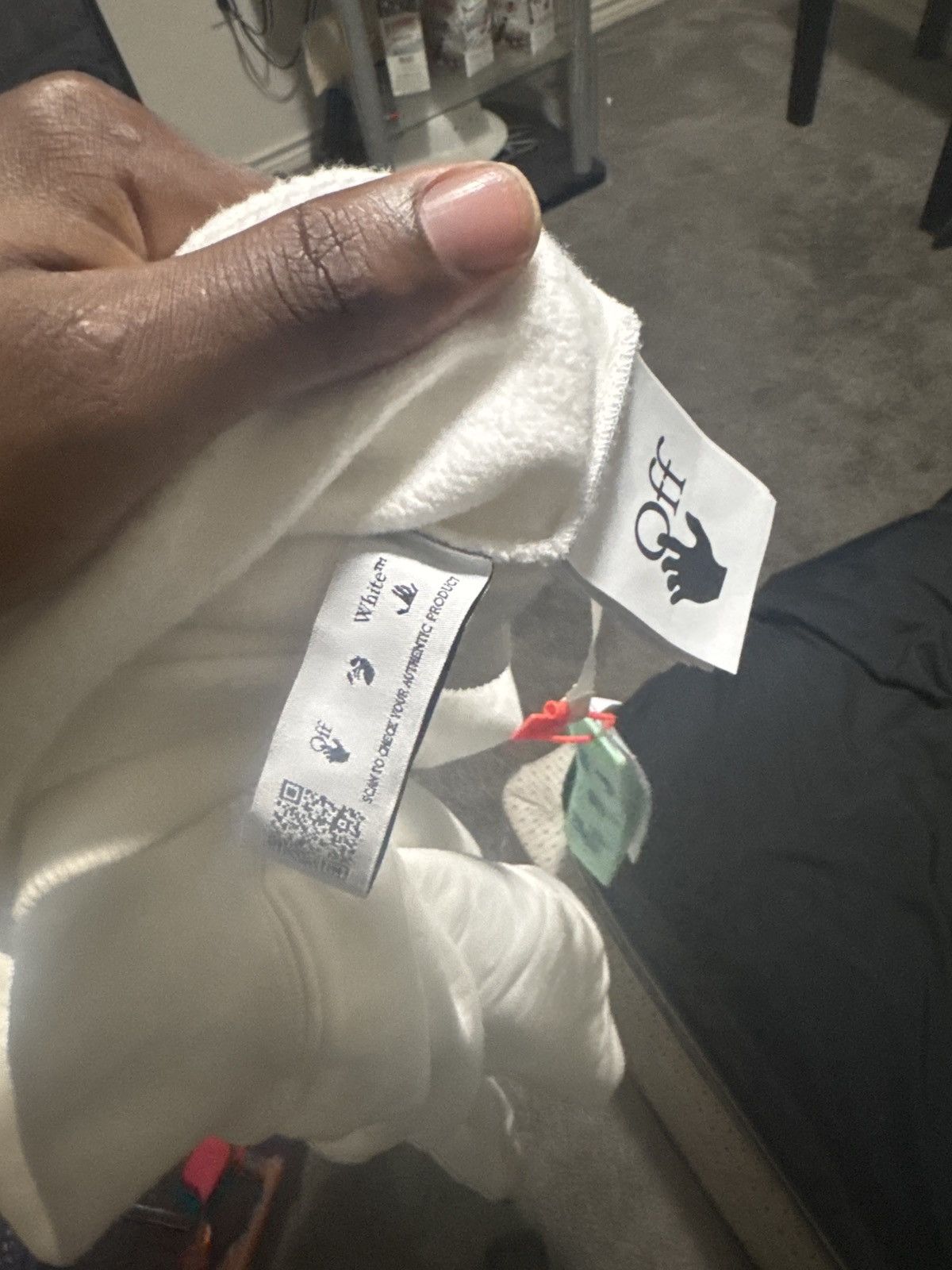 Off-White Off White Hoodie White & Blue Size US S / EU 44-46 / 1 - 9 Thumbnail