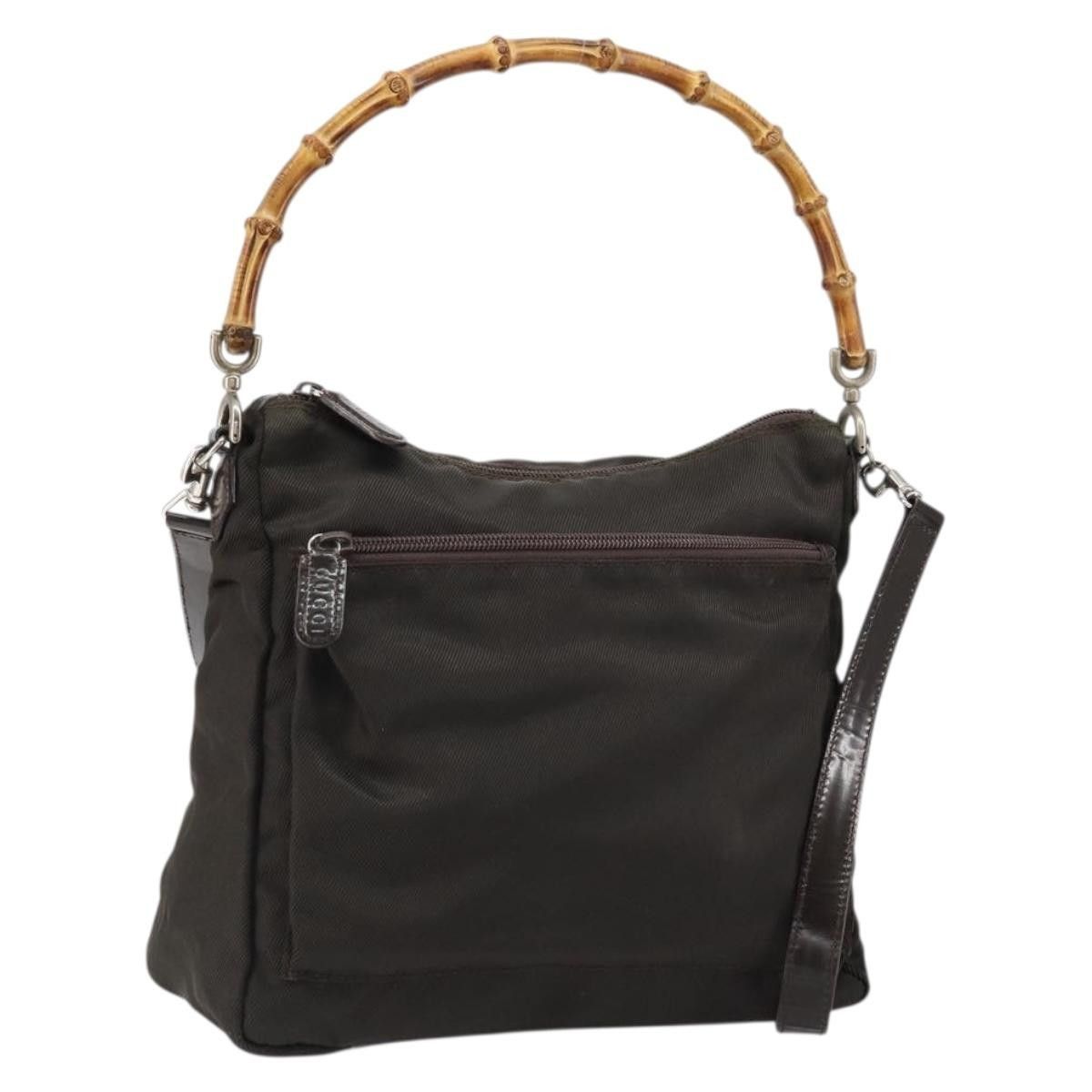 Gucci Gucci Vintage Bamboo Handle Bag Nylon Size ONE SIZE - 1 Thumbnail