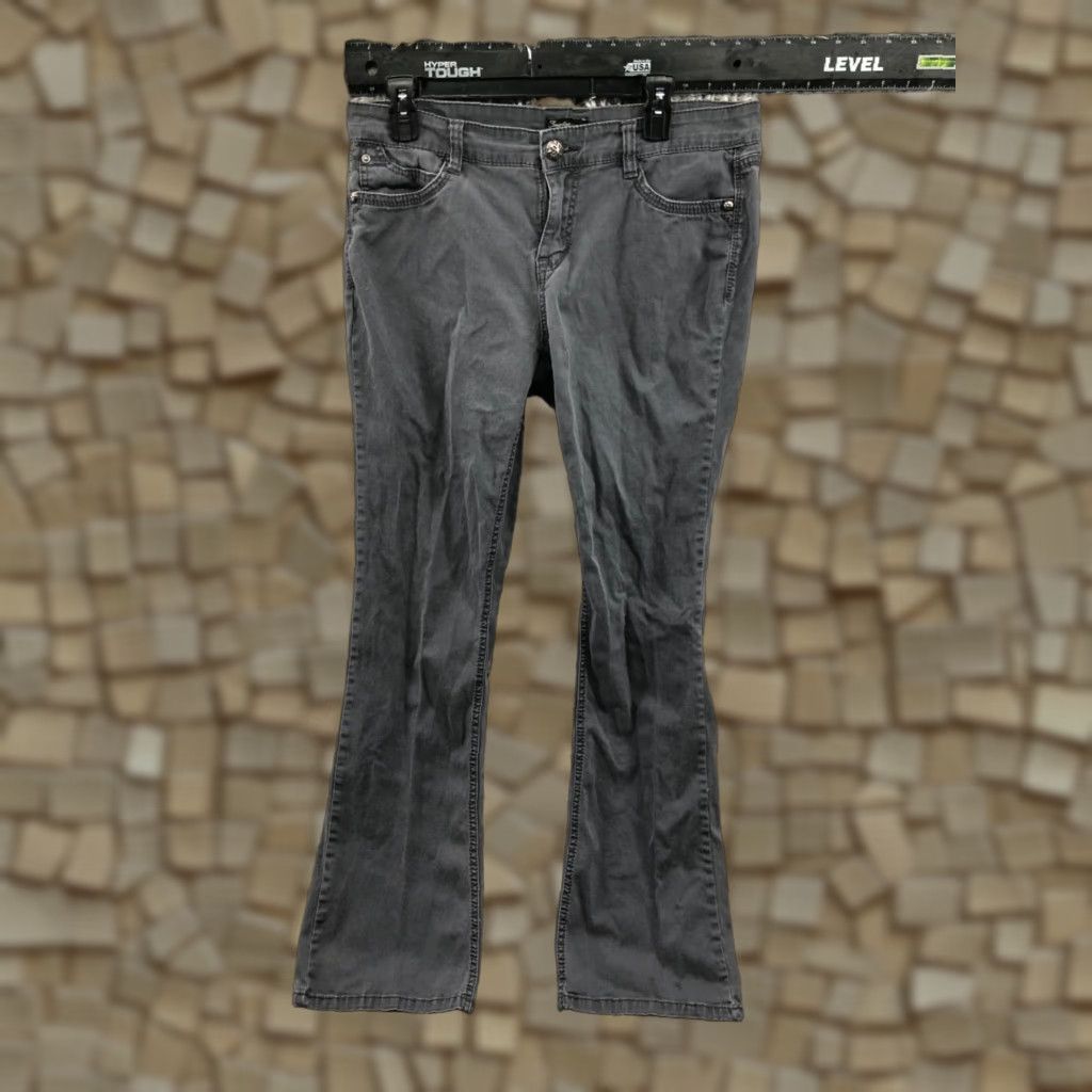 Vintage Supplies Bootcut Pants Size 12 Womens Gray Mid Rise 31 Inseam Knit Polyester Chino Flat Front Pockets Regular 8.5-10.5 in Vintage No Size 34" / US 12 / IT 48 - 1 Thumbnail