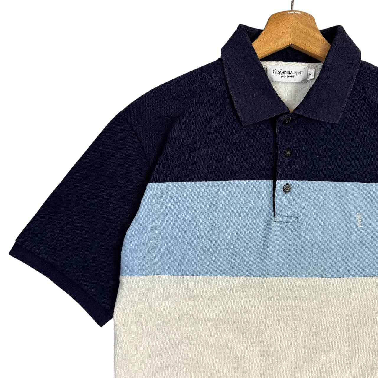 Yves Saint Laurent YSL Yves Saint Laurent Polo Shirt Striped Size US M / EU 48-50 / 2 - 3 Thumbnail