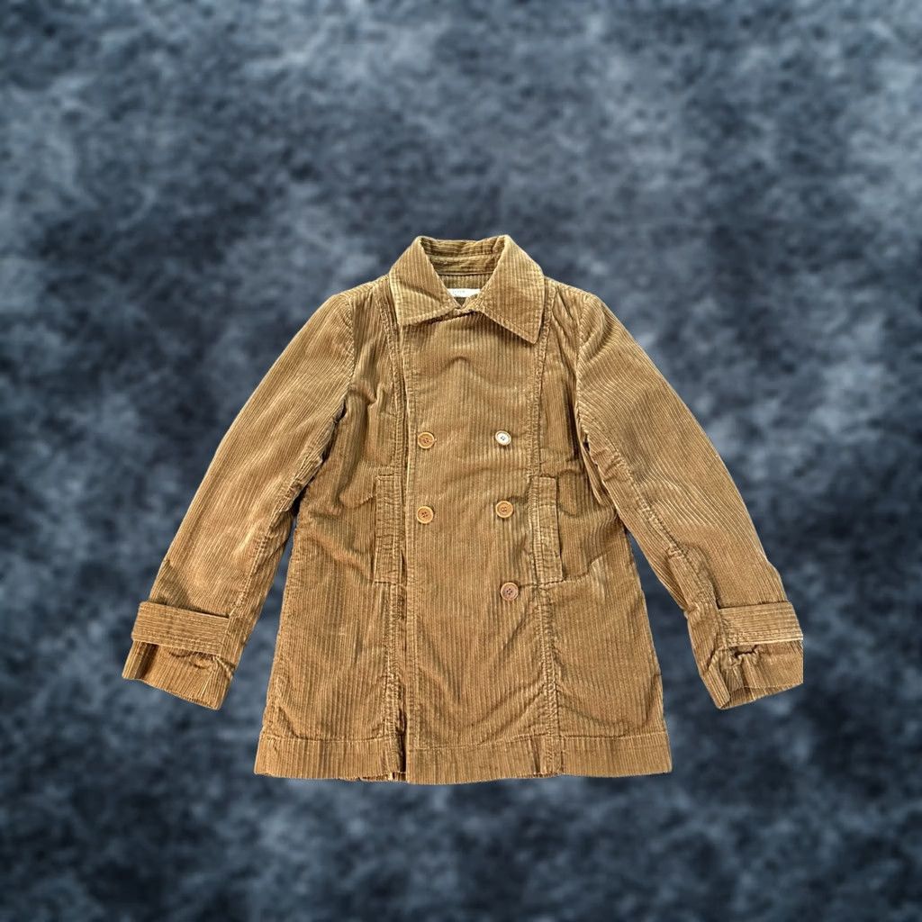 J.Crew J.CREW Jacket Corduroy Wool Lined Brown M Chore Coat Peacoat Double Breasted Button Casual Mid-Length Men's Wool Lined Jacket Size US M / EU 48-50 / 2 - 1 Thumbnail
