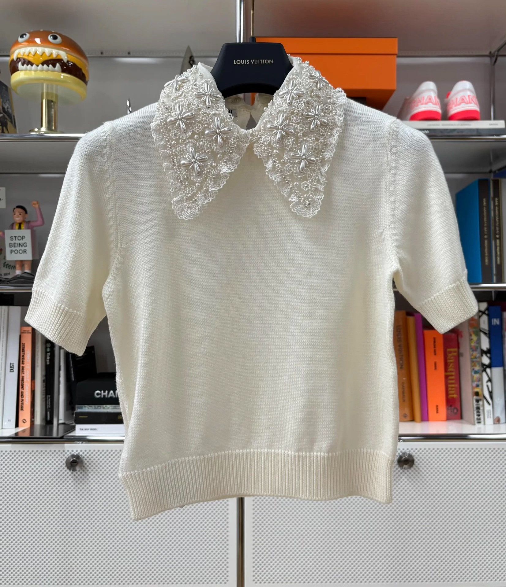 Miu Miu Miumiu Detachable Embroidered Beaded Collar Knit Top Size XS / US 0-2 / IT 36-38 - 1 Thumbnail