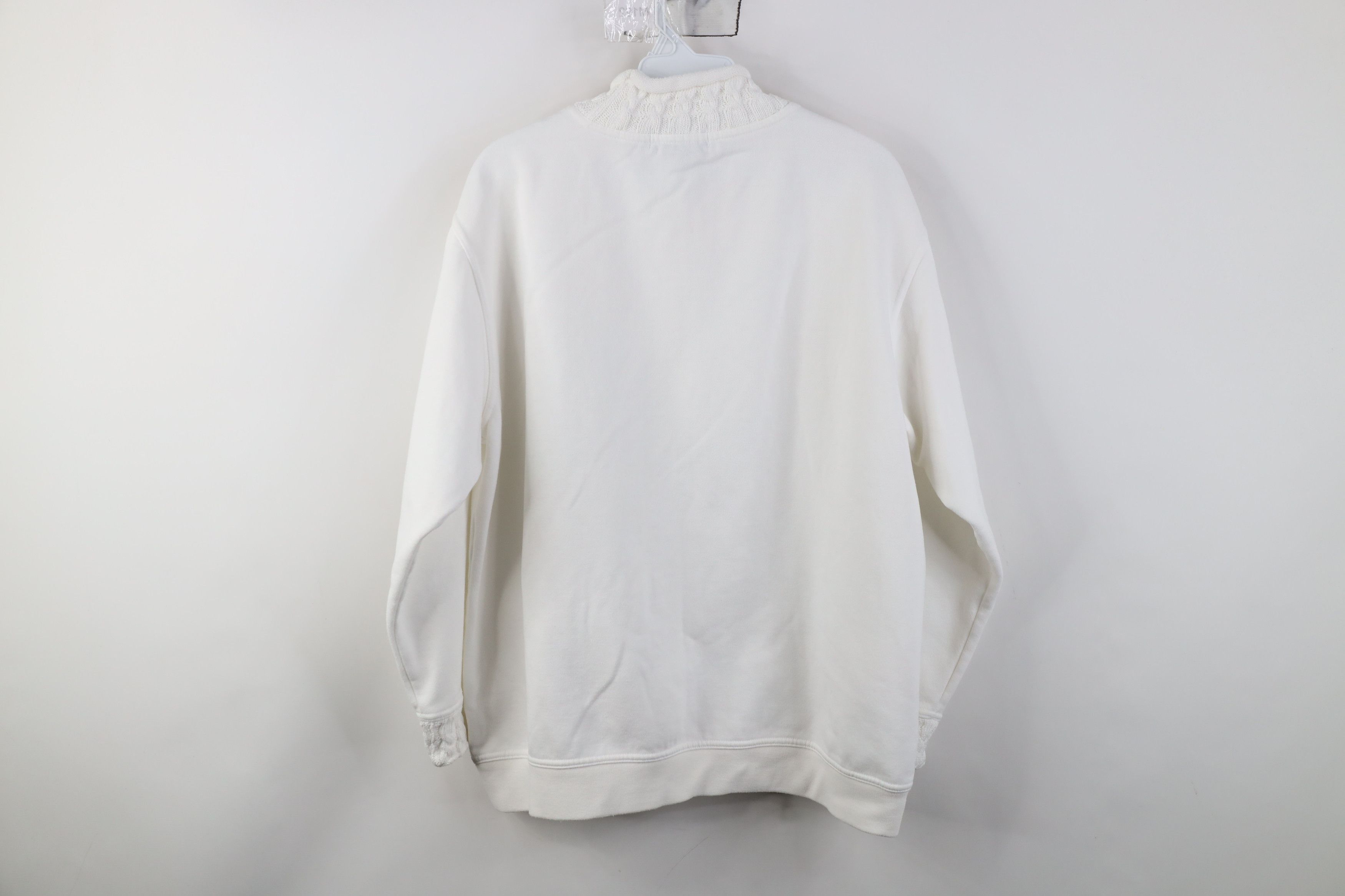 Vintage Vintage 90s Streetwear Geometric Marled Mock Neck Sweatshirt Size L / US 10 / IT 46 - 9 Thumbnail