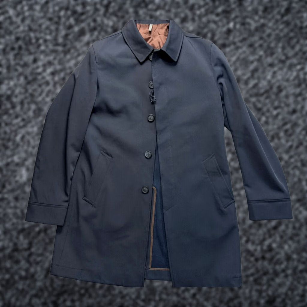 Vintage Giovanni Scarano Napoli Blue Trench Coat Mens Coat 50 Blue Trench Coat Size US M / EU 48-50 / 2 - 1 Thumbnail