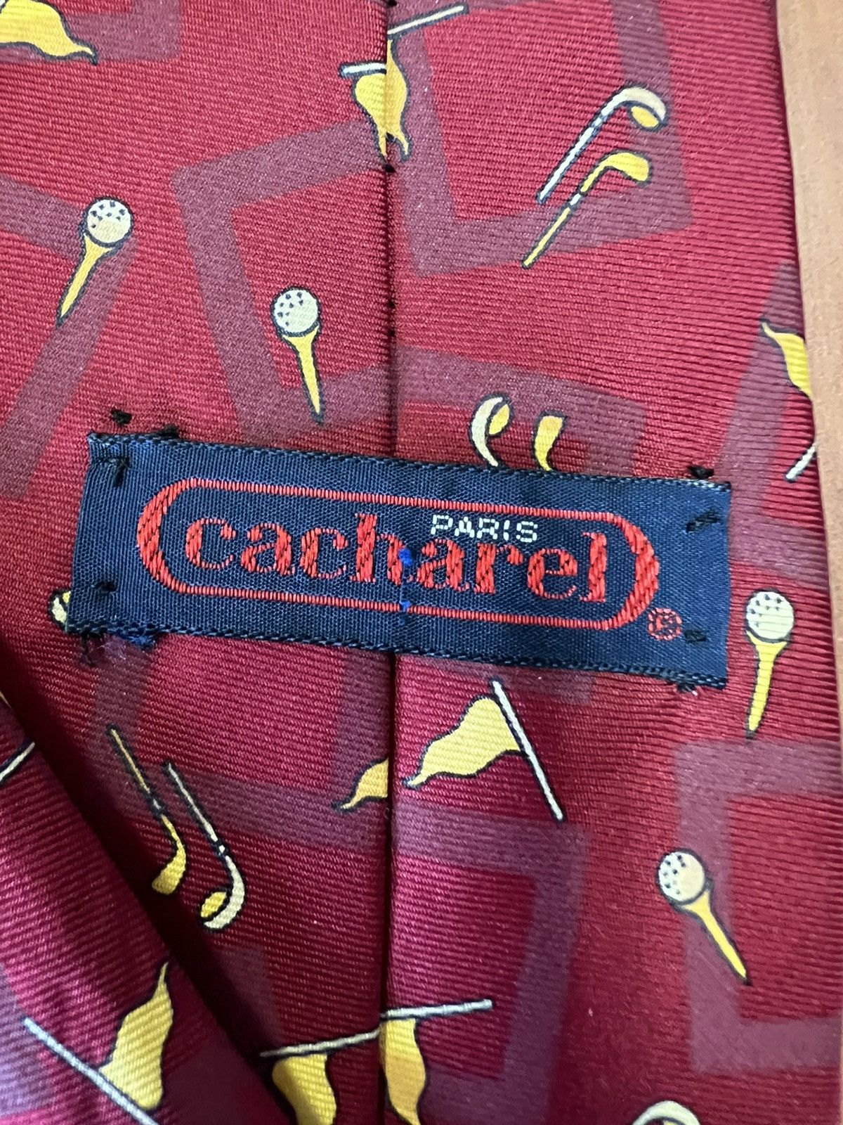 Other Cacharel Silk Necktie Golf Print Italy Vintage Tie WPL 13303 Size ONE SIZE - 6 Thumbnail