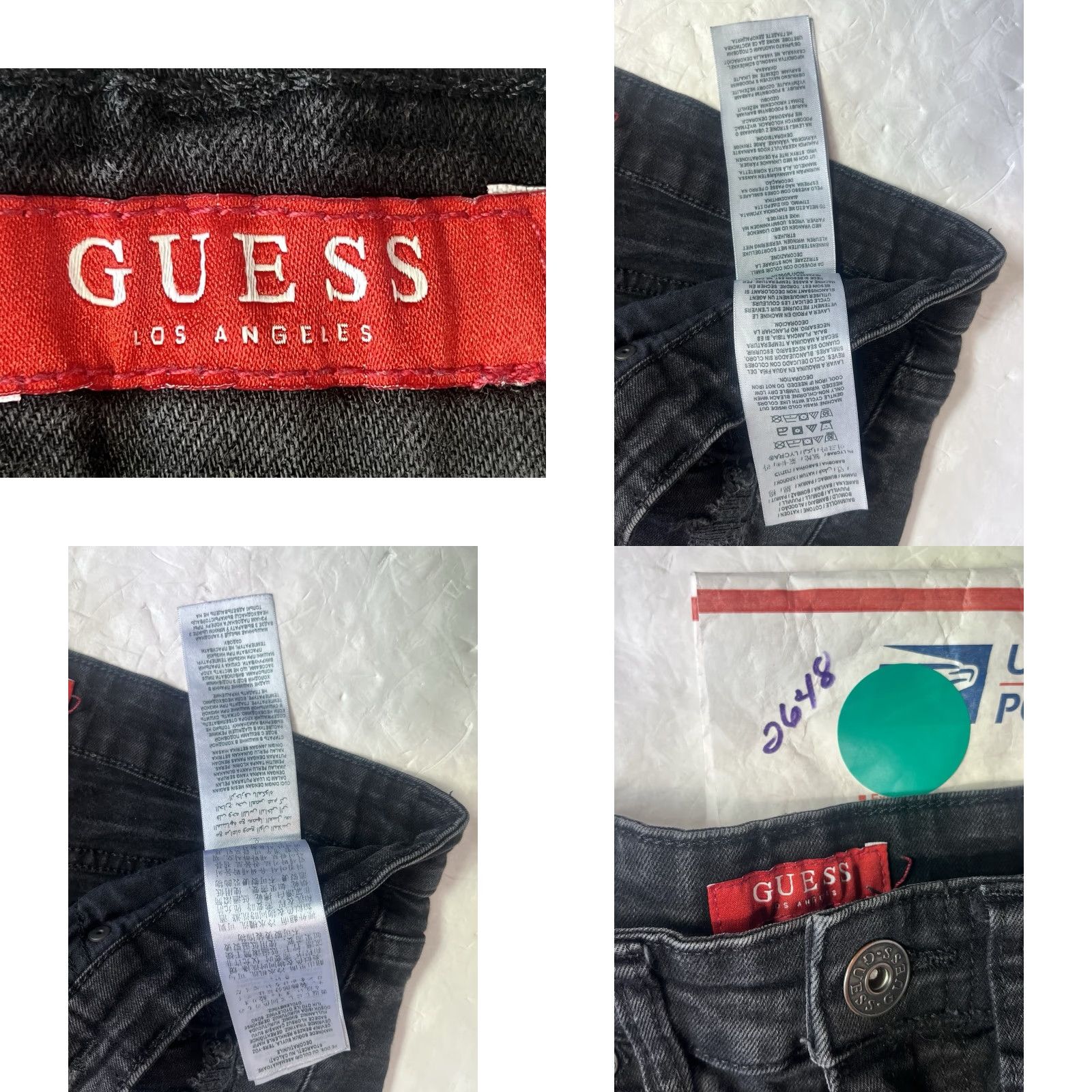 Guess GUESS Mens Bermuda Shorts Black Stretch 5-Pocket Size 31 Distressed Casual Denim Jeans Bermuda Style Front Flat 31 Distressed Black Mens Size US 31 - 8 Thumbnail
