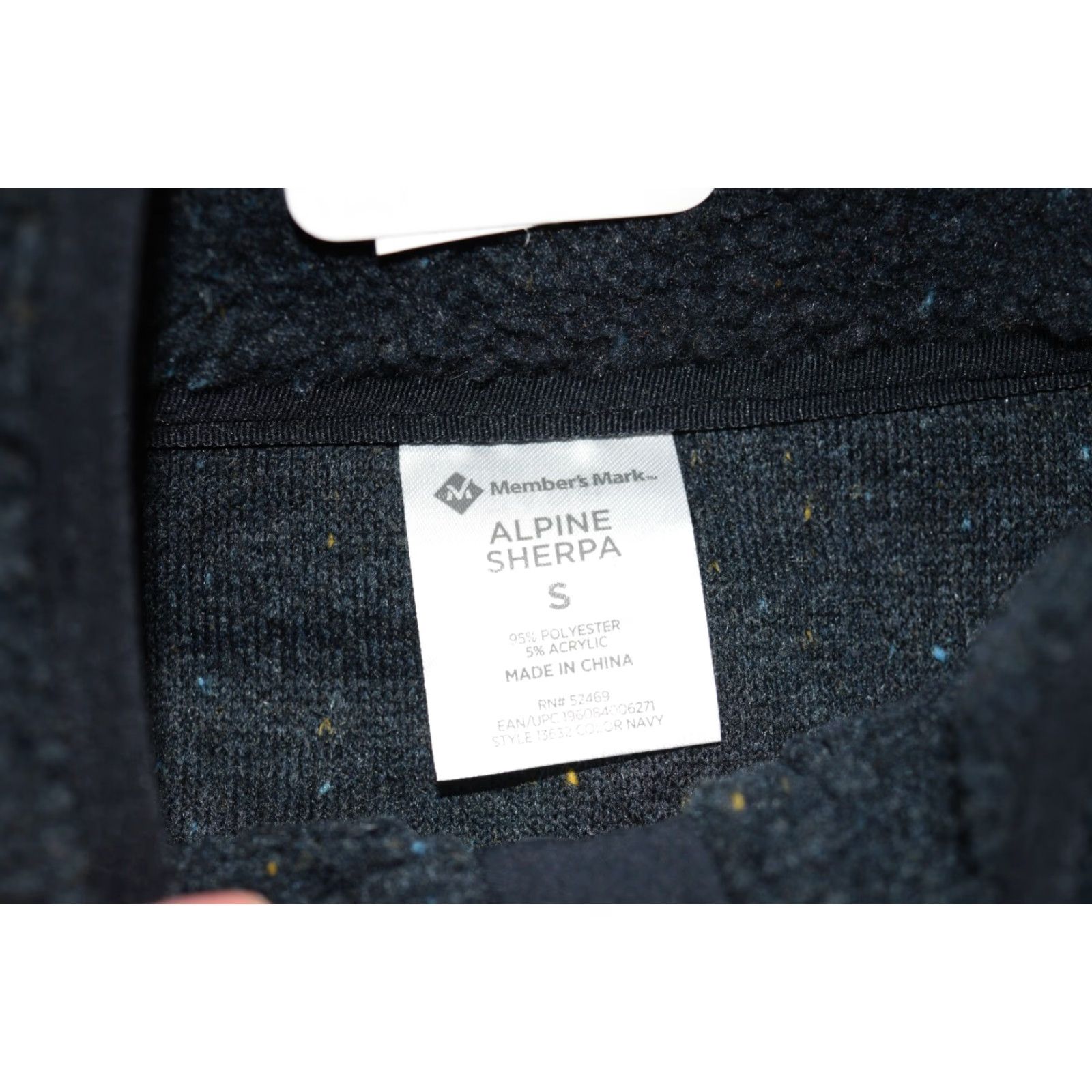 Vintage NWT MENS Members Mark Alpine Sherpa Speckled Black Fleece Deep Pile Small SZ S Shirt Pullover 1/4 Zip Modern Golf Mens Blue | VINTAGE? no Size US S / EU 44-46 / 1 - 4 Thumbnail