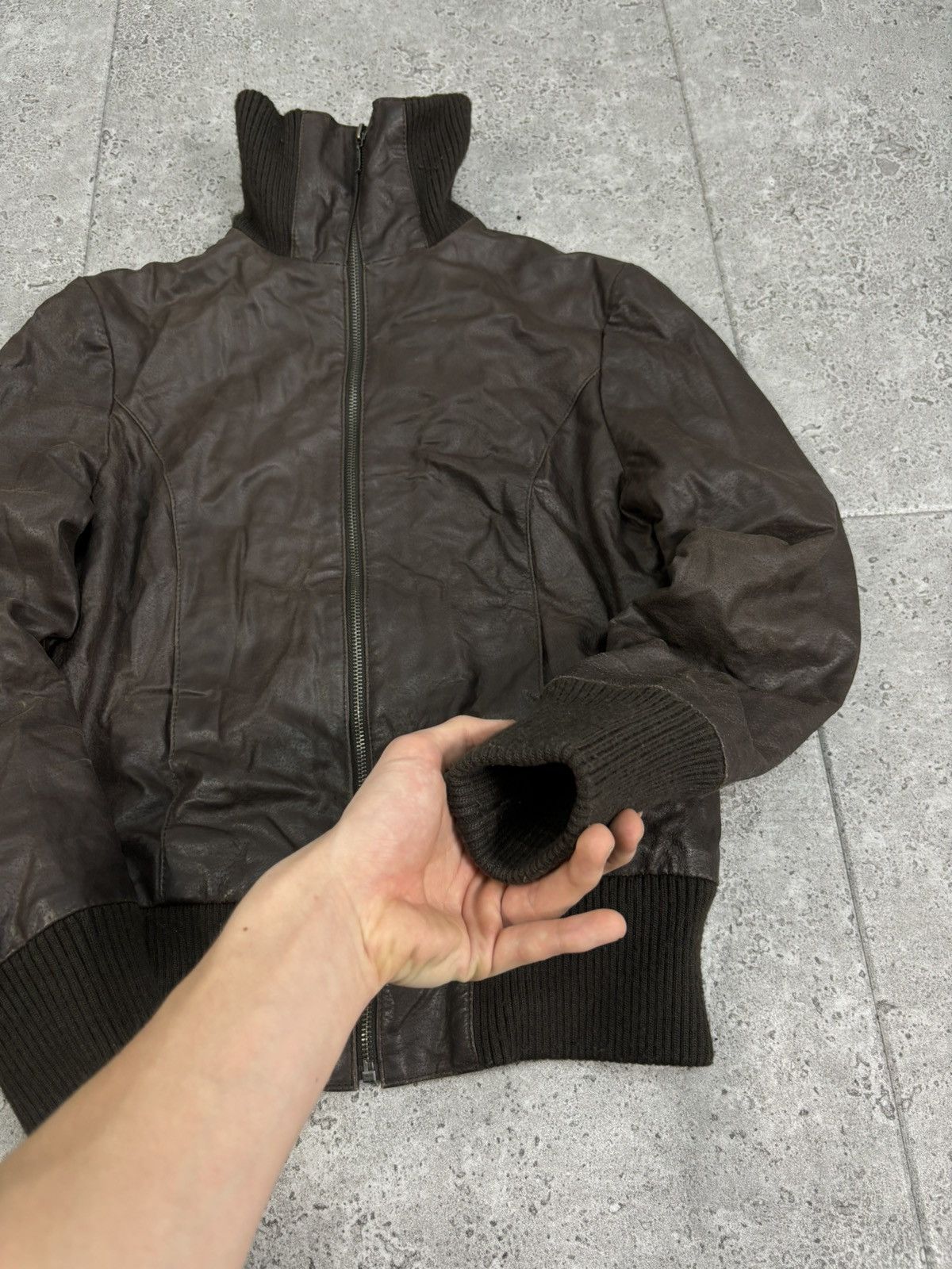 Genuine Leather × Japanese Brand Archive Japanese Leather Jacket Distressed Cropped 2000s Size US M / EU 48-50 / 2 - 5 Thumbnail