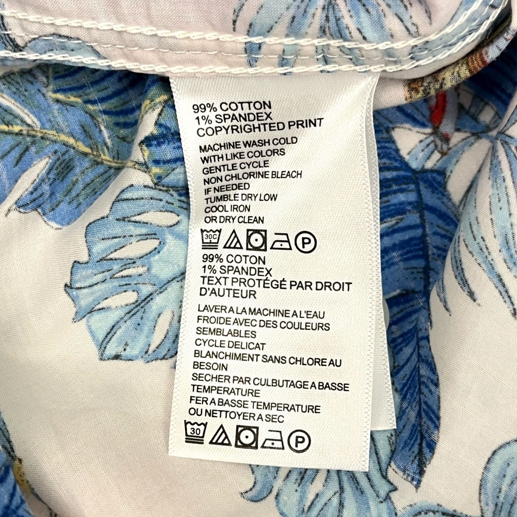 Tommy Bahama Tommy Bahama Shirt Mens XL Blue Floral 24 Parrot Fronds Hawaiian Tropic Vacation Shirt Size US XL / EU 56 / 4 - 6 Thumbnail