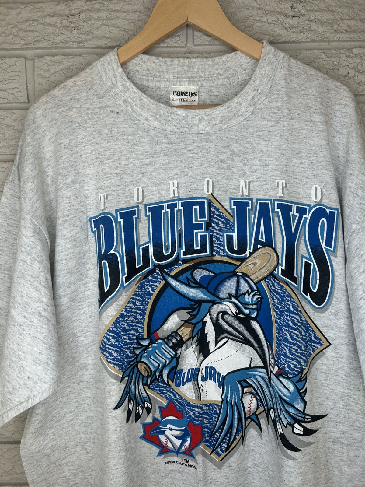 Vintage Vintage 90s Toronto Blue Jays Ravens T Shirt Size US XXL / EU 58 / 5 - 2 Thumbnail