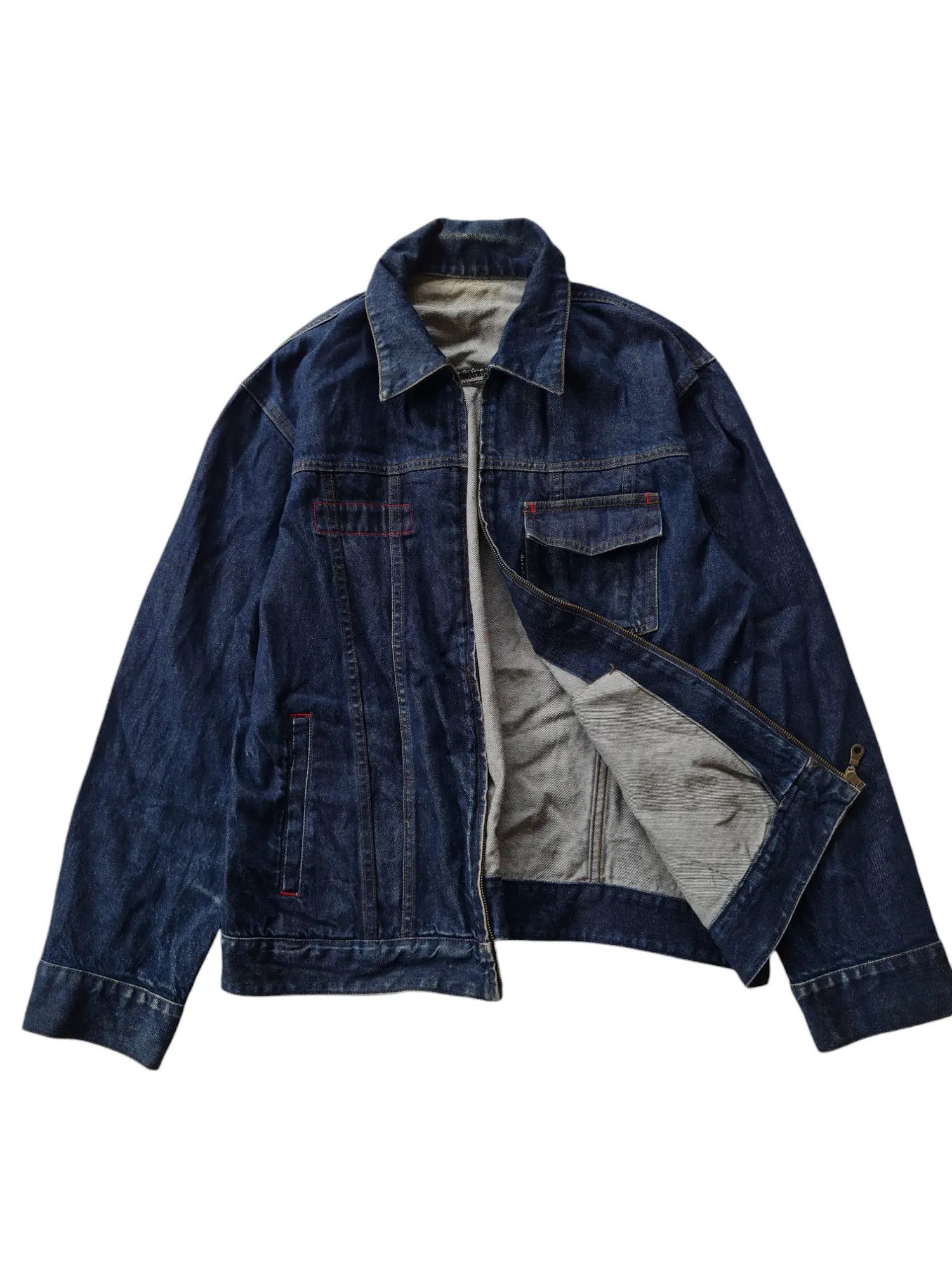 Vintage A.V.V Homme Denim Jacket Size US L / EU 52-54 / 3 - 1 Thumbnail