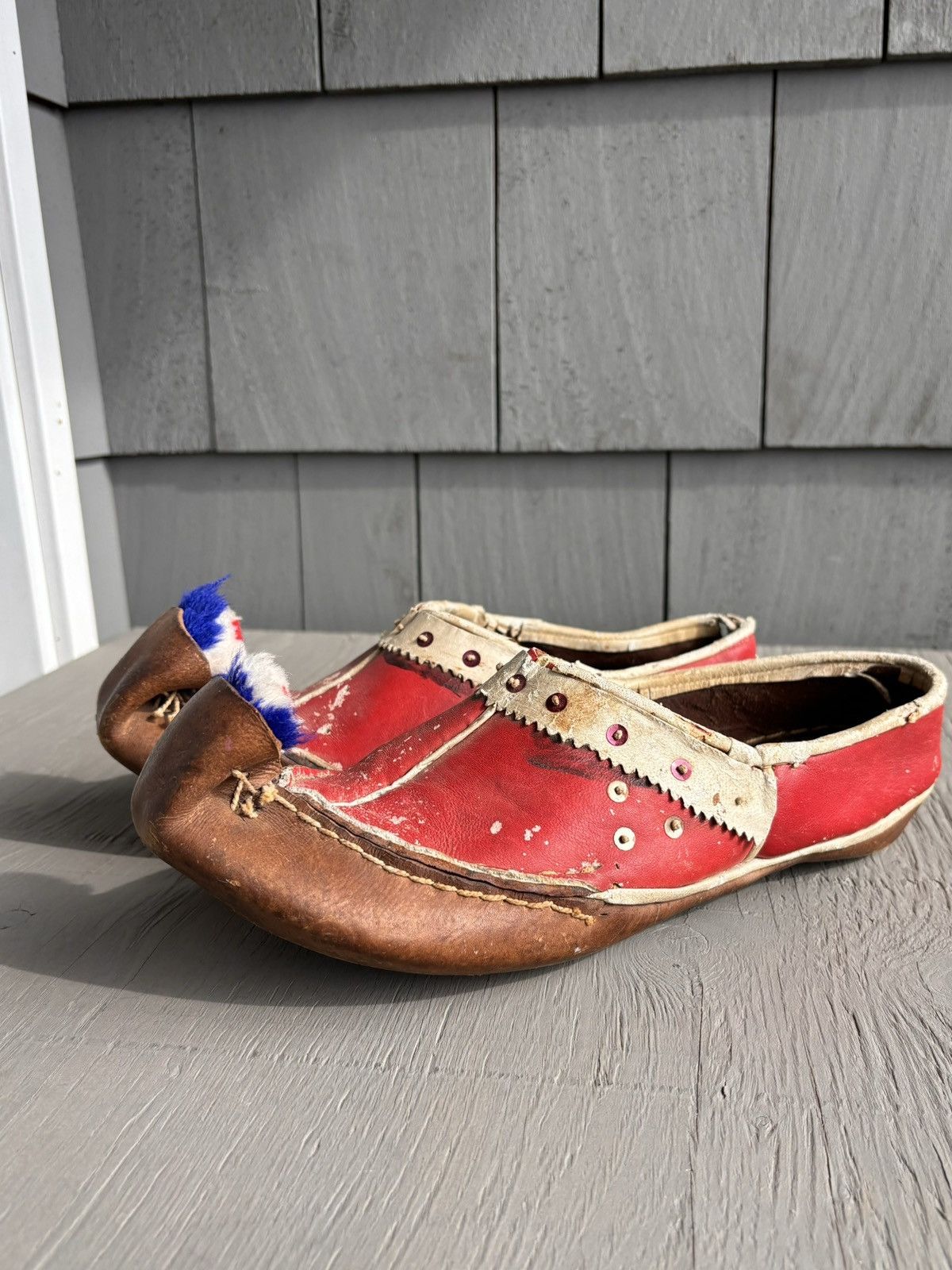 Other Antique Tsarouchi Greek National Guard Moccasin Pom Pom Loaf Size US 8 / EU 41 - 1 Thumbnail