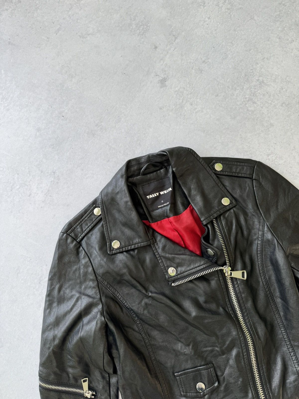 If Six Was Nine Rare Vintage Genuine Leather Cropped Jacket Avant Garde Size XS / US 0-2 / IT 36-38 - 4 Thumbnail