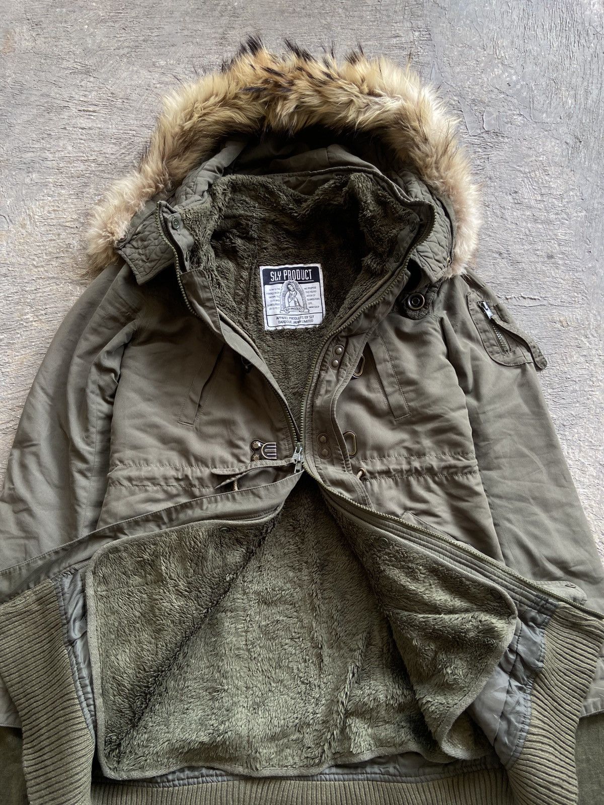 14th Addiction 2000s SLY - Vkei Style Thumbhole Racoon Fur Hoodie Jacket Size US M / EU 48-50 / 2 - 6 Thumbnail
