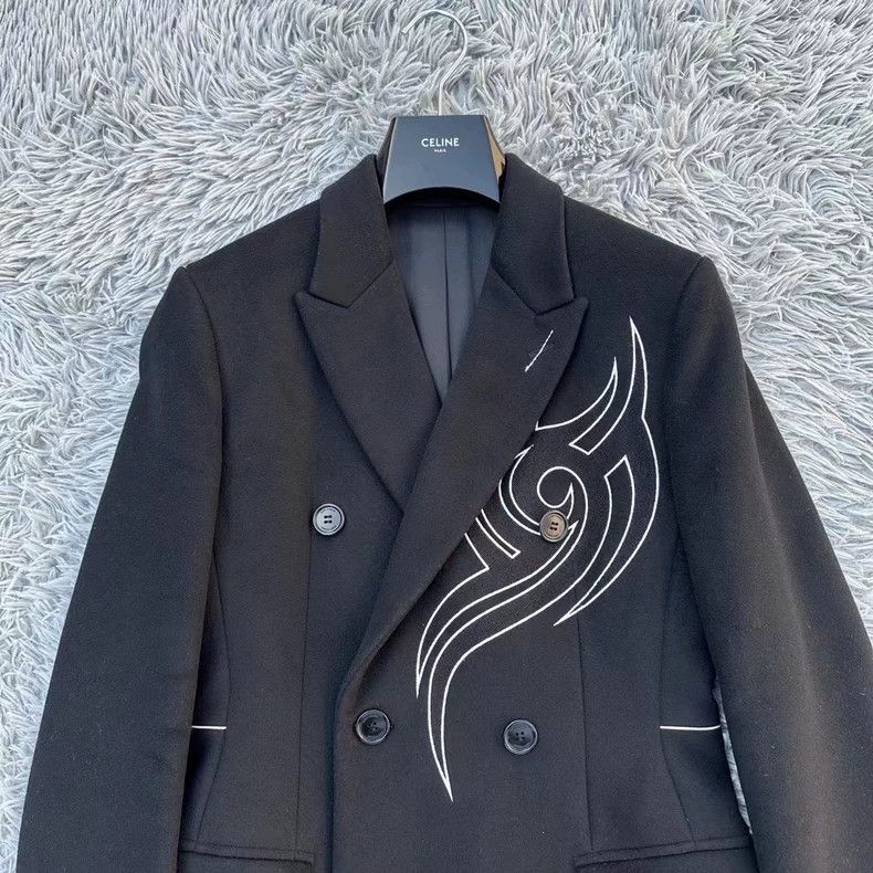 Dior Dior 18fw catwalk style Naruto totem embroidery wool coat 2 Size US S / EU 44-46 / 1 - 2 Thumbnail