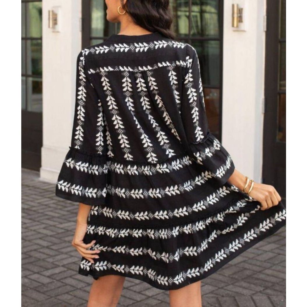 ELAN ELAN NWOT ACKLINS EMBROIDERED DRESS sz L Size L / US 10 / IT 46 - 2 Thumbnail