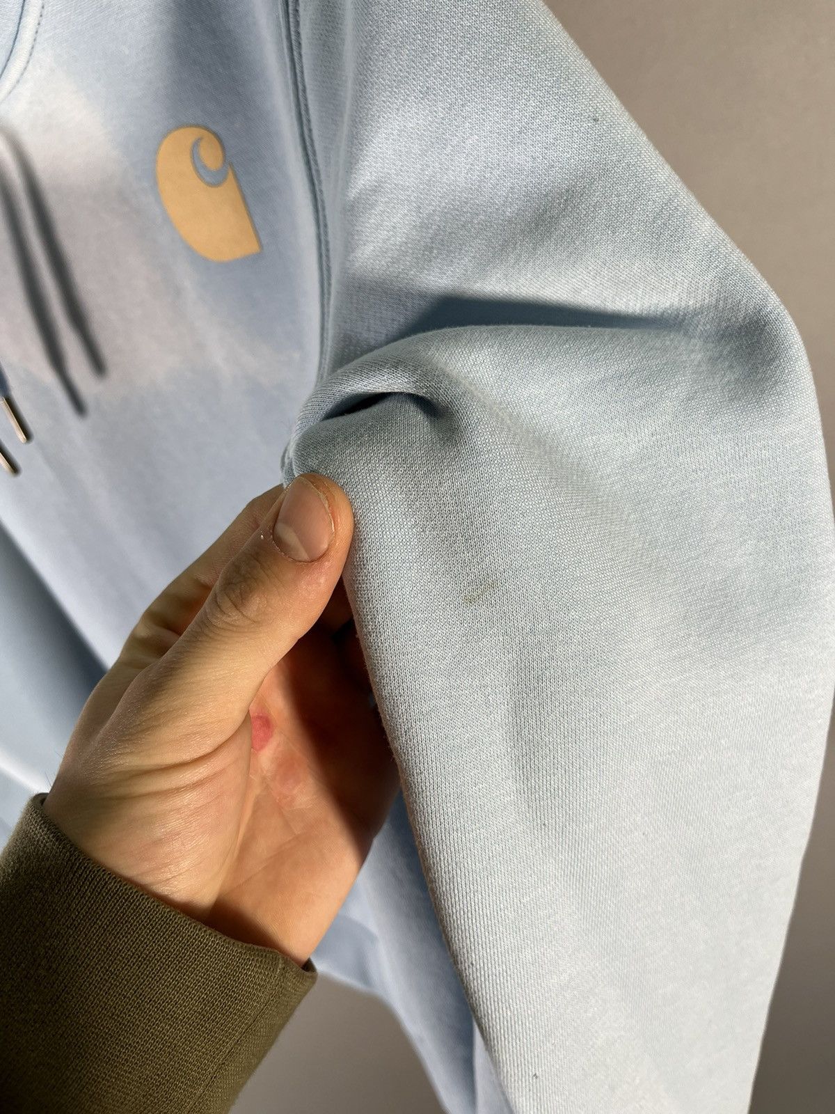 Carhartt × Carhartt Wip Light Blue Faded Carhartt Hoodie Size M / US 6-8 / IT 42-44 - 8 Thumbnail